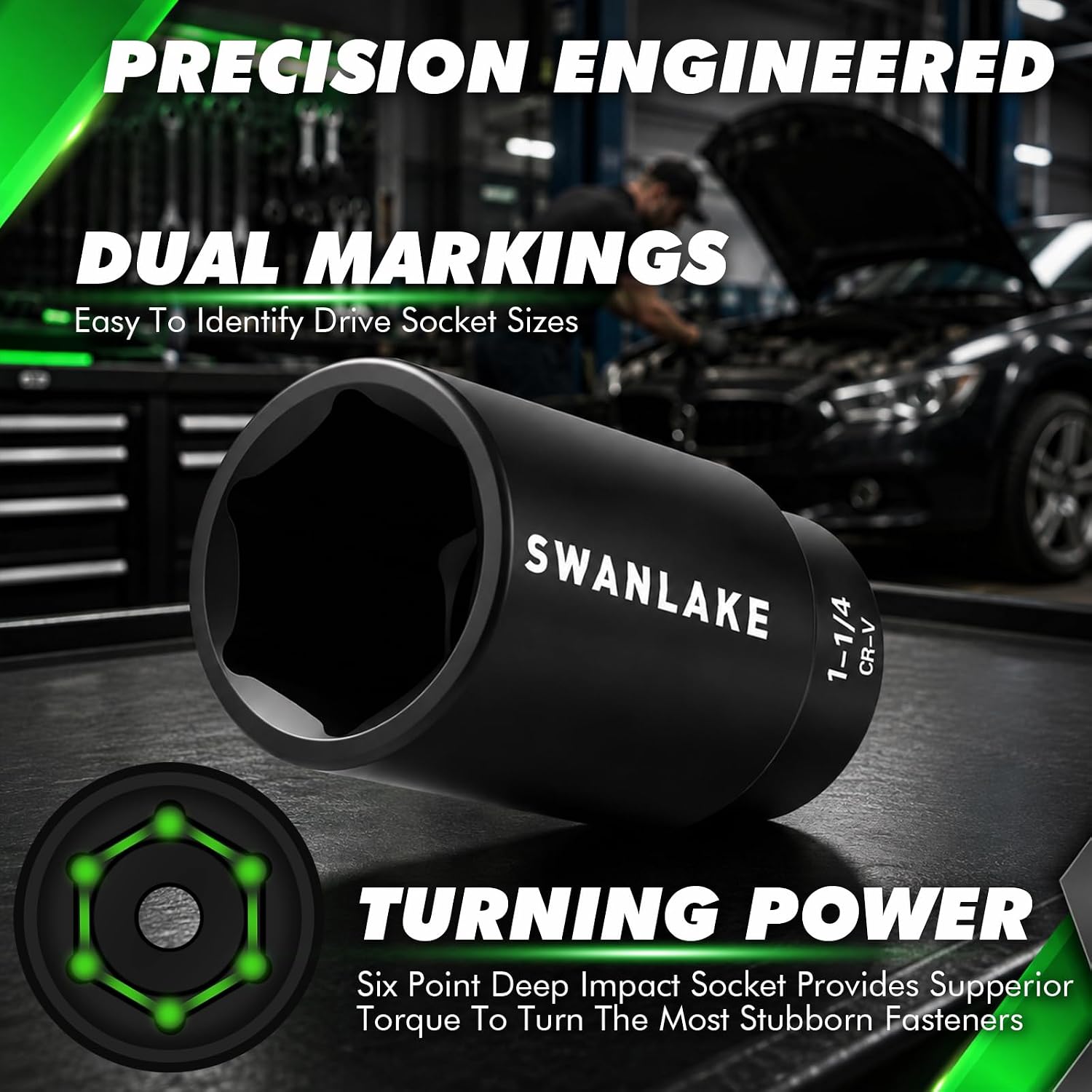 Thumbnail 3 de SWANLAKE GARDEN TOOLS 66227 66-Piece 1/2-Inch Drive Impact Socket Set