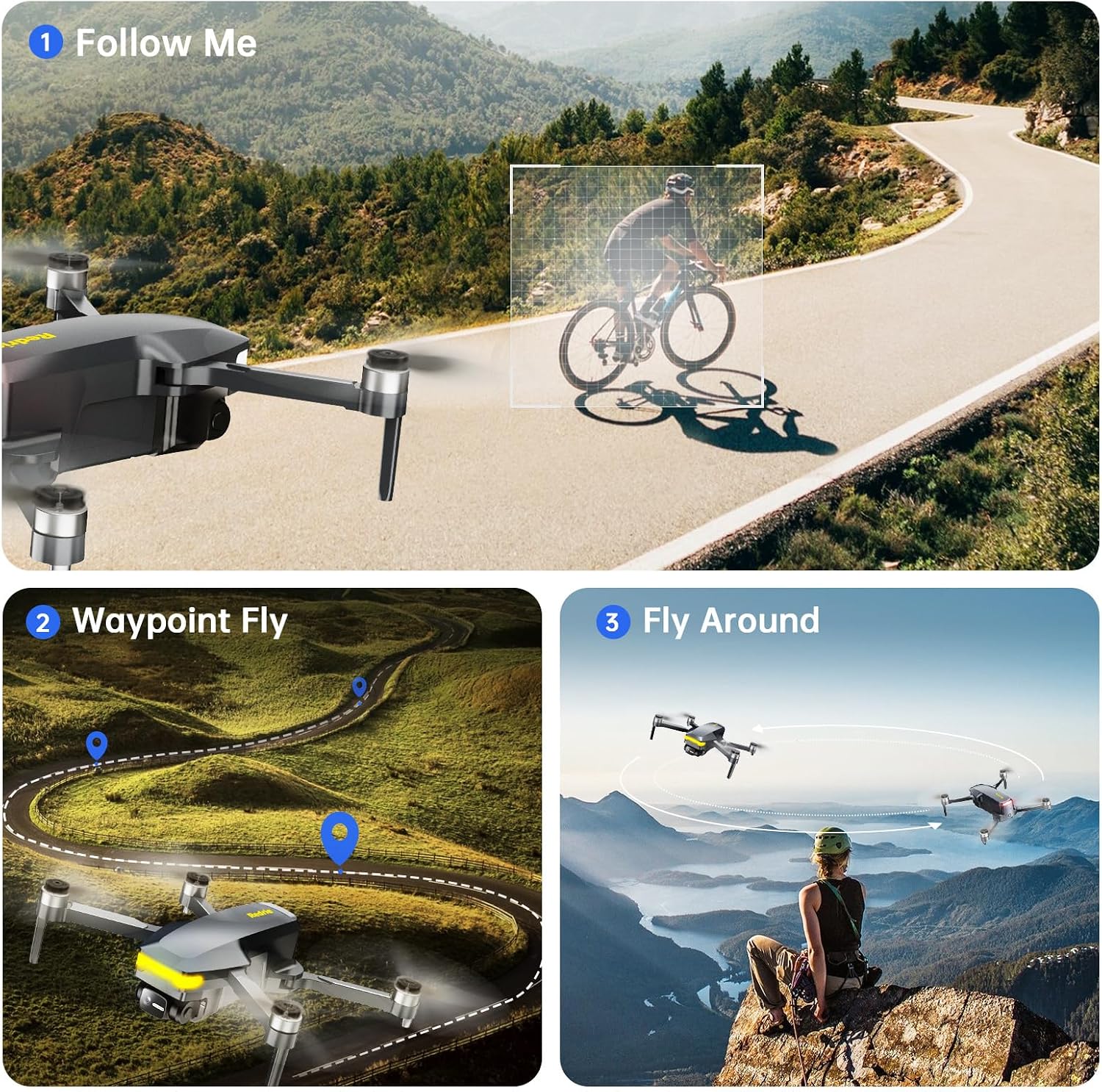 Detalle de REDRIE HK33 Drone with 4K Camera, 2-Axis Gimbal and GPS Flight Modes