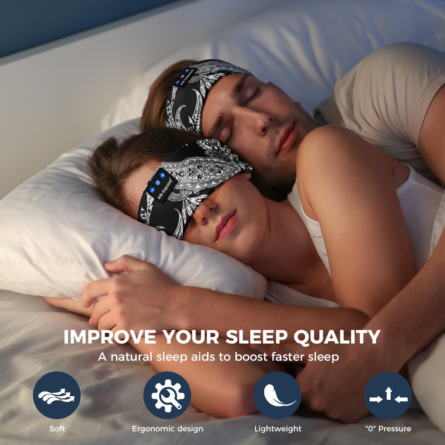 Thumbnail 3 de ink-topoint Sleep Headphones Headband 16h
