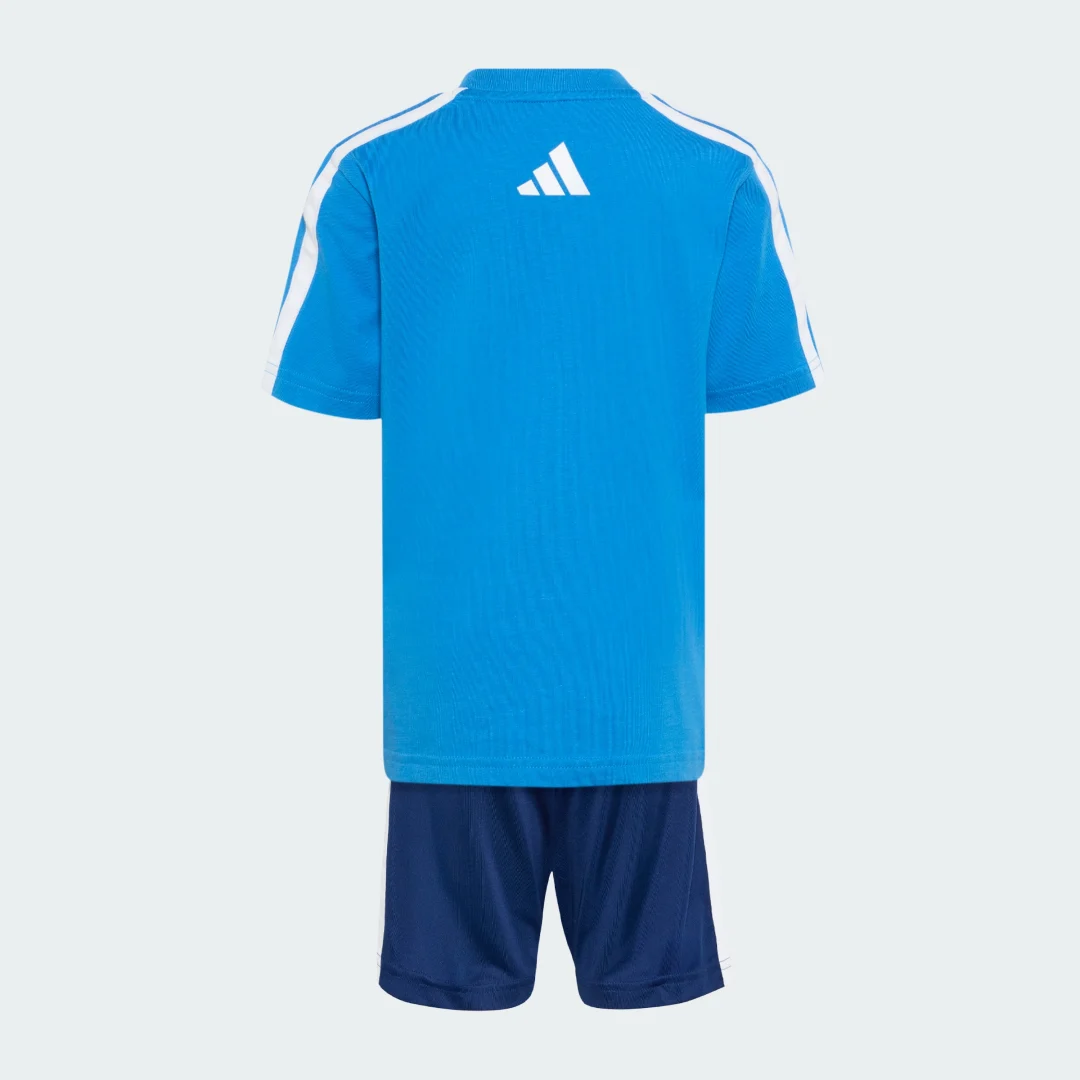Detalle de Conjunto colegial Adidas para niños pequeños – color azul