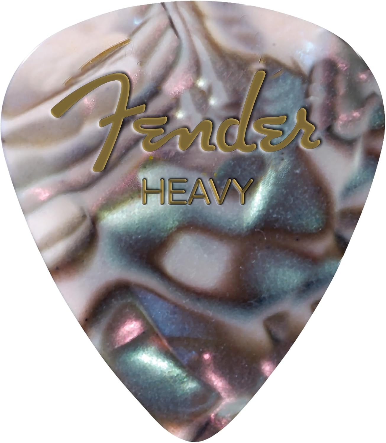Detalle de Fender 351 Premium gitarrplektrum, tunna i celluloid, vit Moto, 12-pack