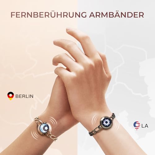 Detalle de TOTWOO Intelligentes Partnerarmband – 316 Edelstahl, Fernbeziehung, App-Verknüpfung