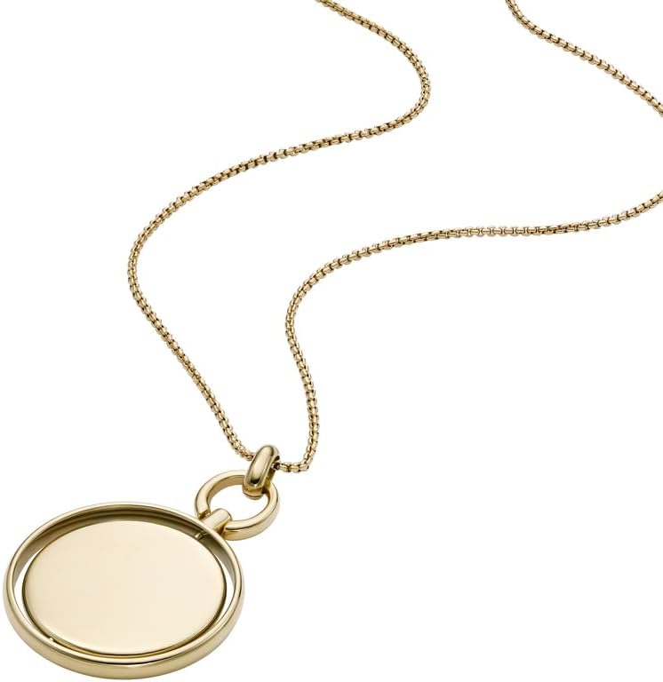 Thumbnail 3 de Fossil Collier pendentifs ronds doré 💍