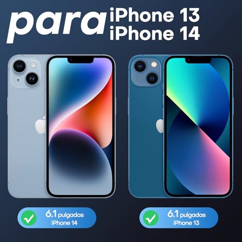 Detalle 2 de TAURI Funda para iPhone 13/14 con MagSafe y Vidrio Templado — Transparente, ultrafina y antichoque