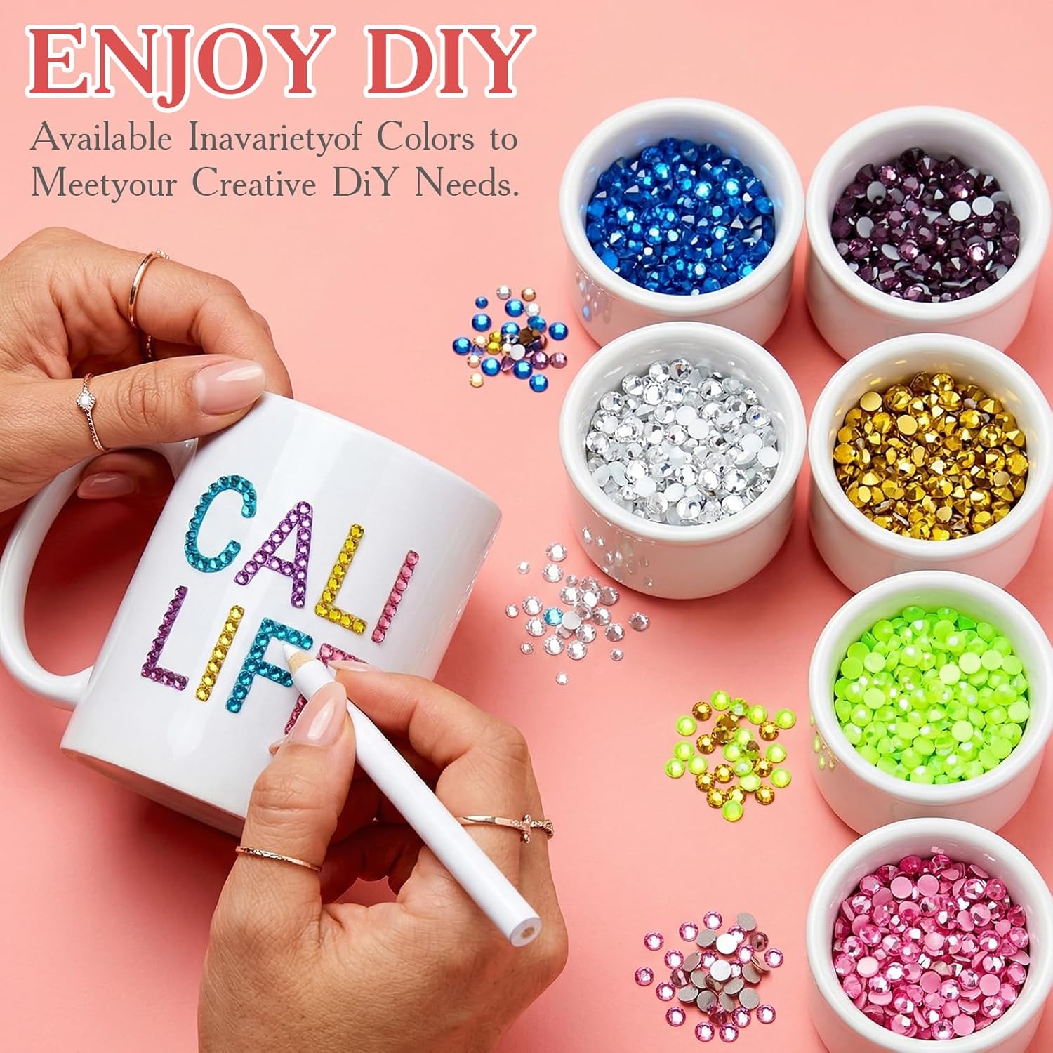 Thumbnail 3 de 80000Pcs Bedazzling Kit with 3mm Rhinestones – 42 Colors Resin Gems for Nails, Crafts & DIY