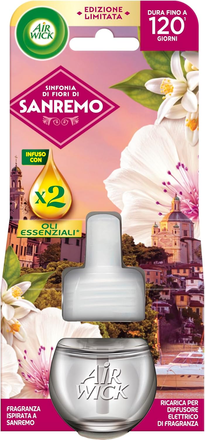 Detalle 2 de Air Wick Diffusore Elettrico con ricarica Sinfonia di Fiori di Sanremo (1 ricarica) con oli essenziali