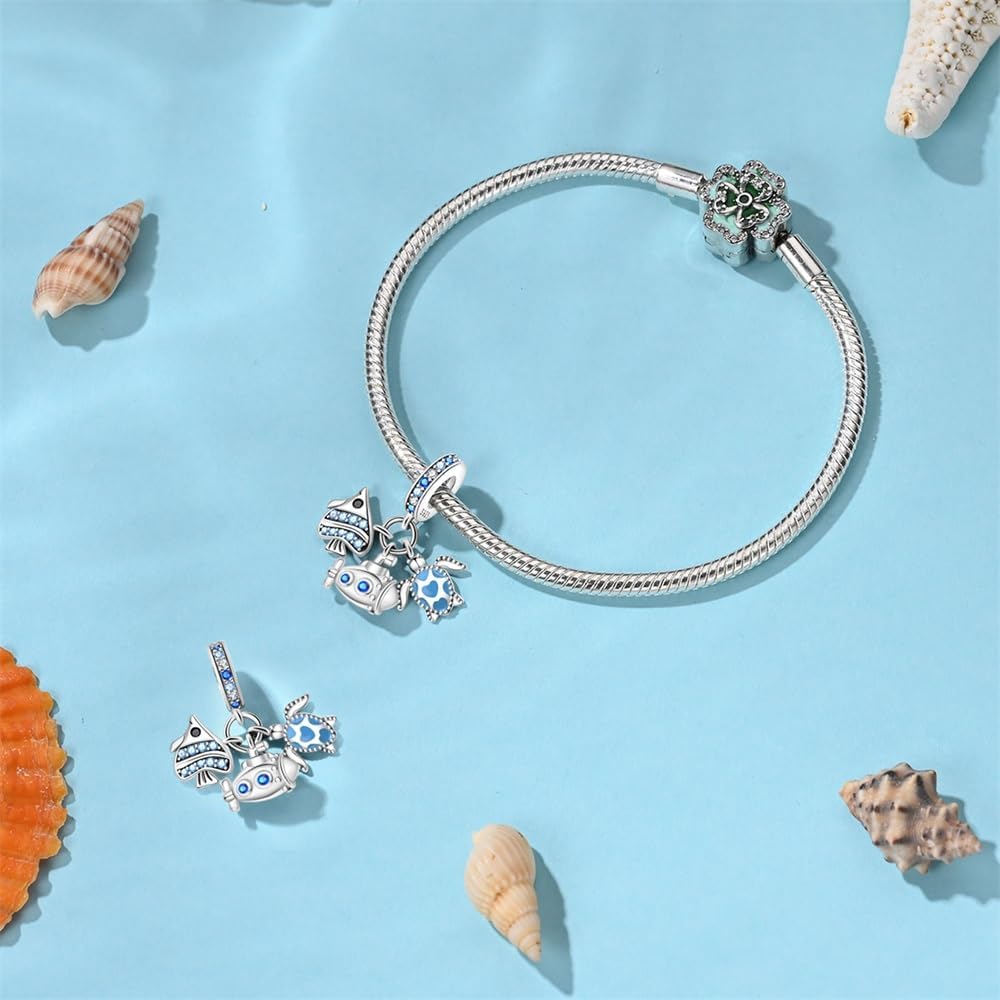 Thumbnail 2 de Pandach Damen Charm-Anhänger aus 925 Sterling Silber mit Zirkonia für Armband & Halskette (europäisch kompatibel)