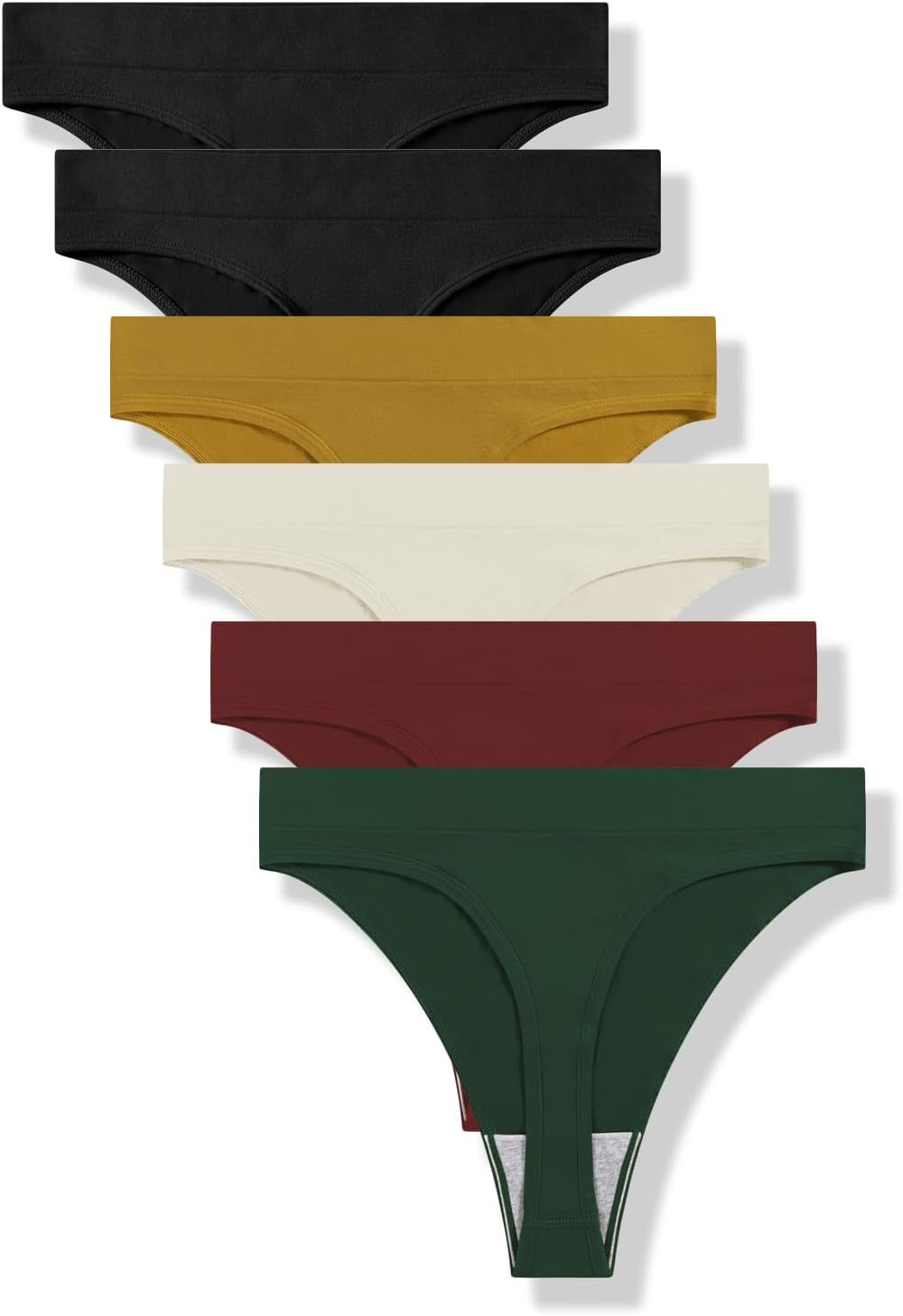Thumbnail 6 de GRANKEE High Waisted Seamless Thong 6 Pack