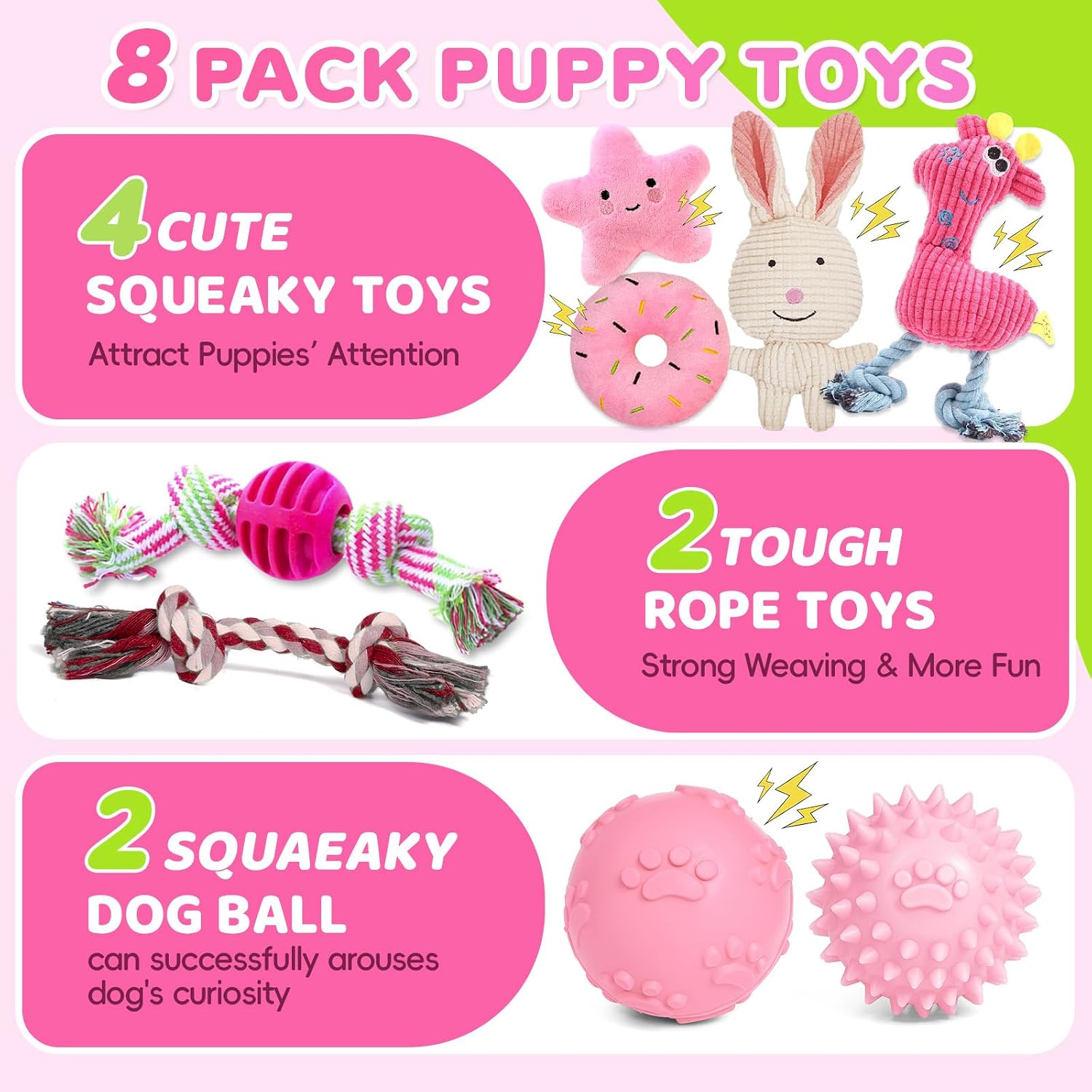 Thumbnail 1 de 2TRUL 8 Pack Puppy Teething Toys