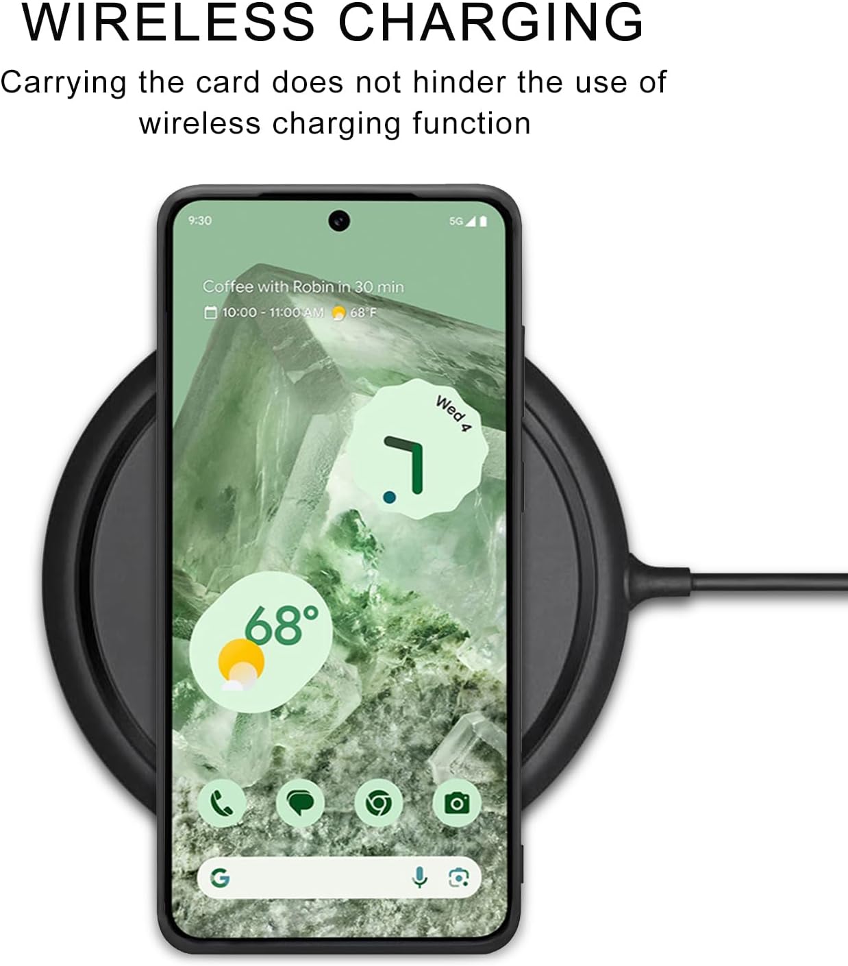 Detalle de Kowauri Google Pixel 8a PU Leather Wallet Case with Card Slot, Gray