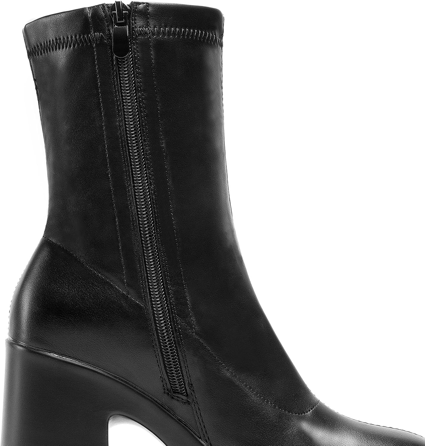 Detalle 1 de DREAM PAIRS Women's Platform Gogo Ankle Boots with Square Toe and Side Zipper