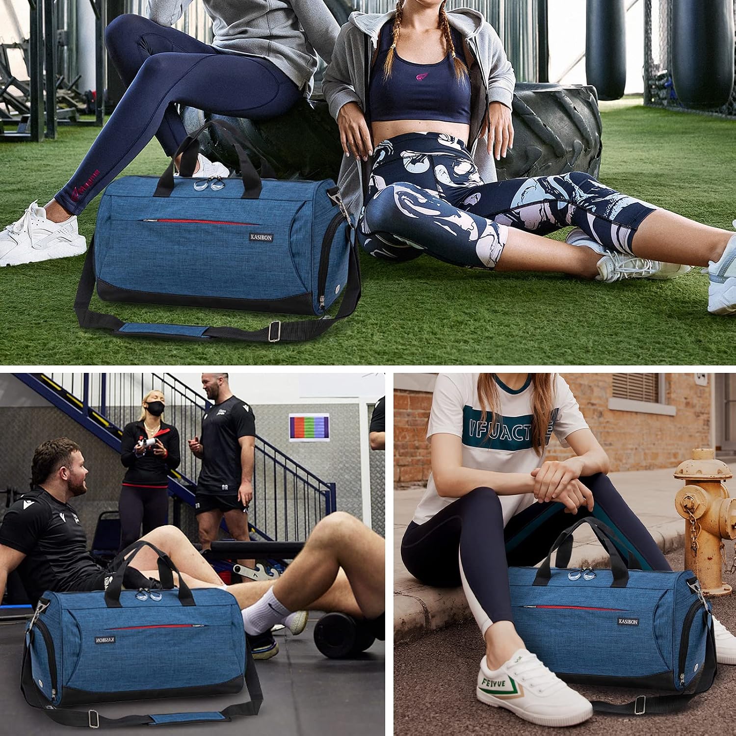 Thumbnail 5 de Sports Gym Bag with Shoes Compartment and Wet Pocket — 35L Duffle for Gym and Travel