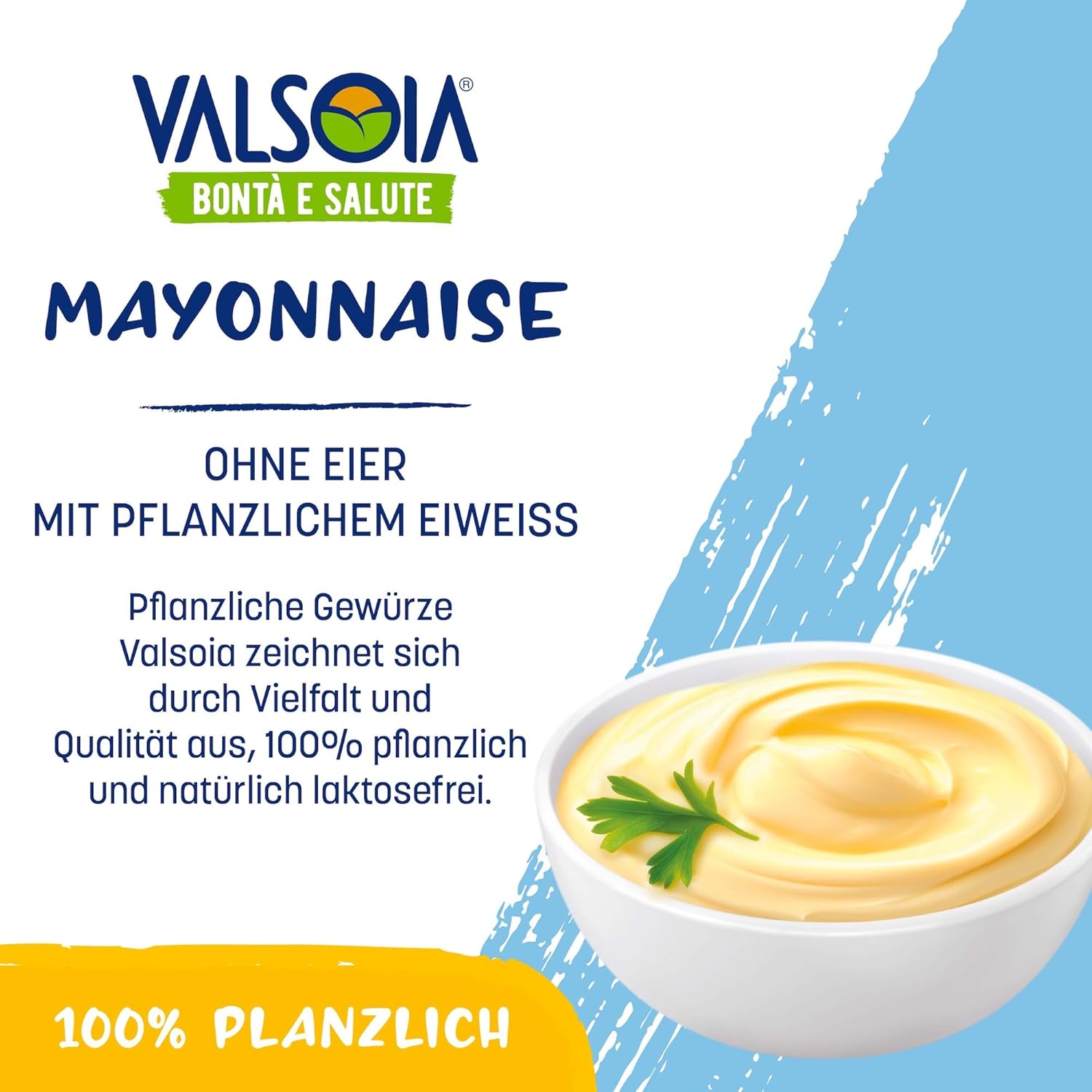Thumbnail 2 de Valsoia Pflanzliche Mayonnaise auf Sojabasis (eifrei), ideal für Veganer & Vegetarier, 4 x 150 ml
