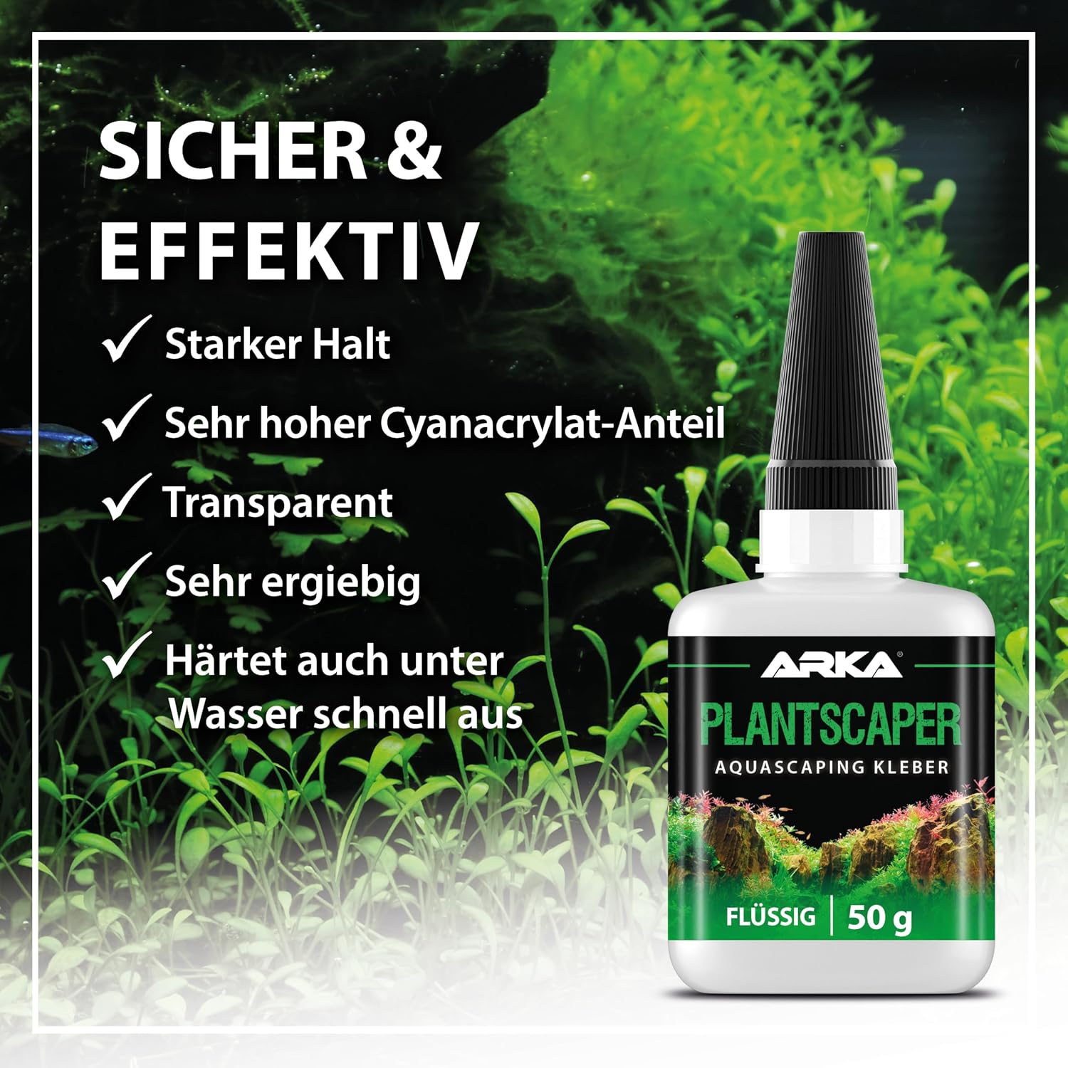 Thumbnail 6 de Flüssiger Pflanzenkleber Aquarium 50 g – ARKA Plantscaper für feine Verklebungen im Aquascaping