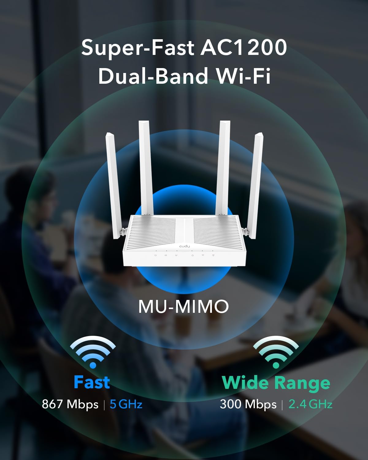 Thumbnail 1 de Cudy AC1200 Gigabit WiFi Access Point AP1300D: roaming senza cuciture, MU-MIMO e gestione centralizzata
