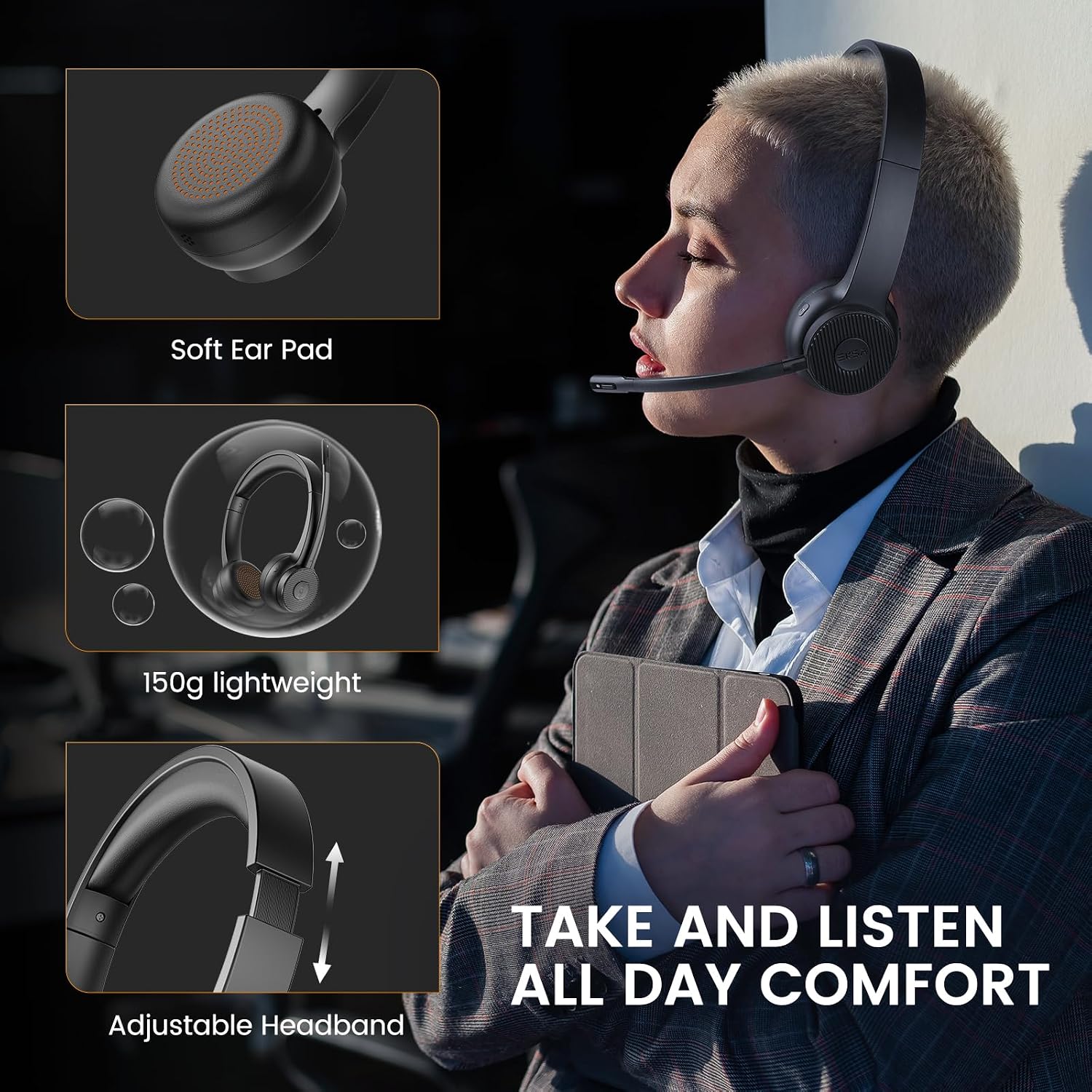 Thumbnail 6 de EKSA H16 Bluetooth Headset V5.2 55h