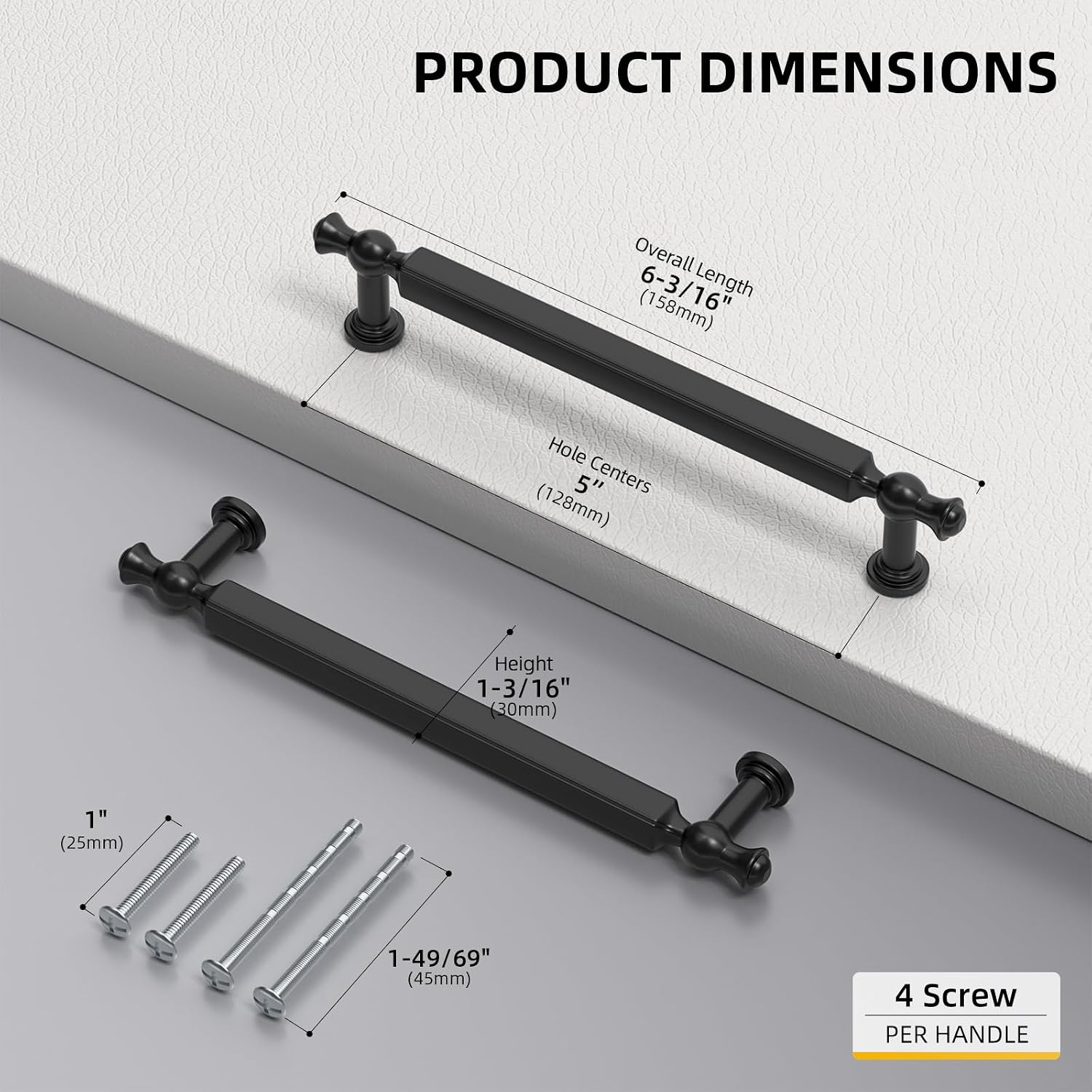 Detalle de Goldenwarm Cabinet Handles, 5-Inch Hole Centers