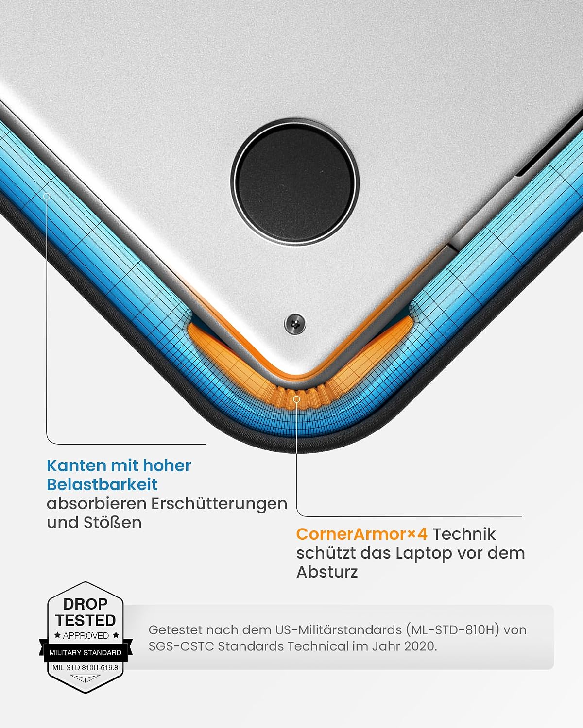 Thumbnail 2 de tomtoc 360° Schutz Laptoptasche 16 Zoll