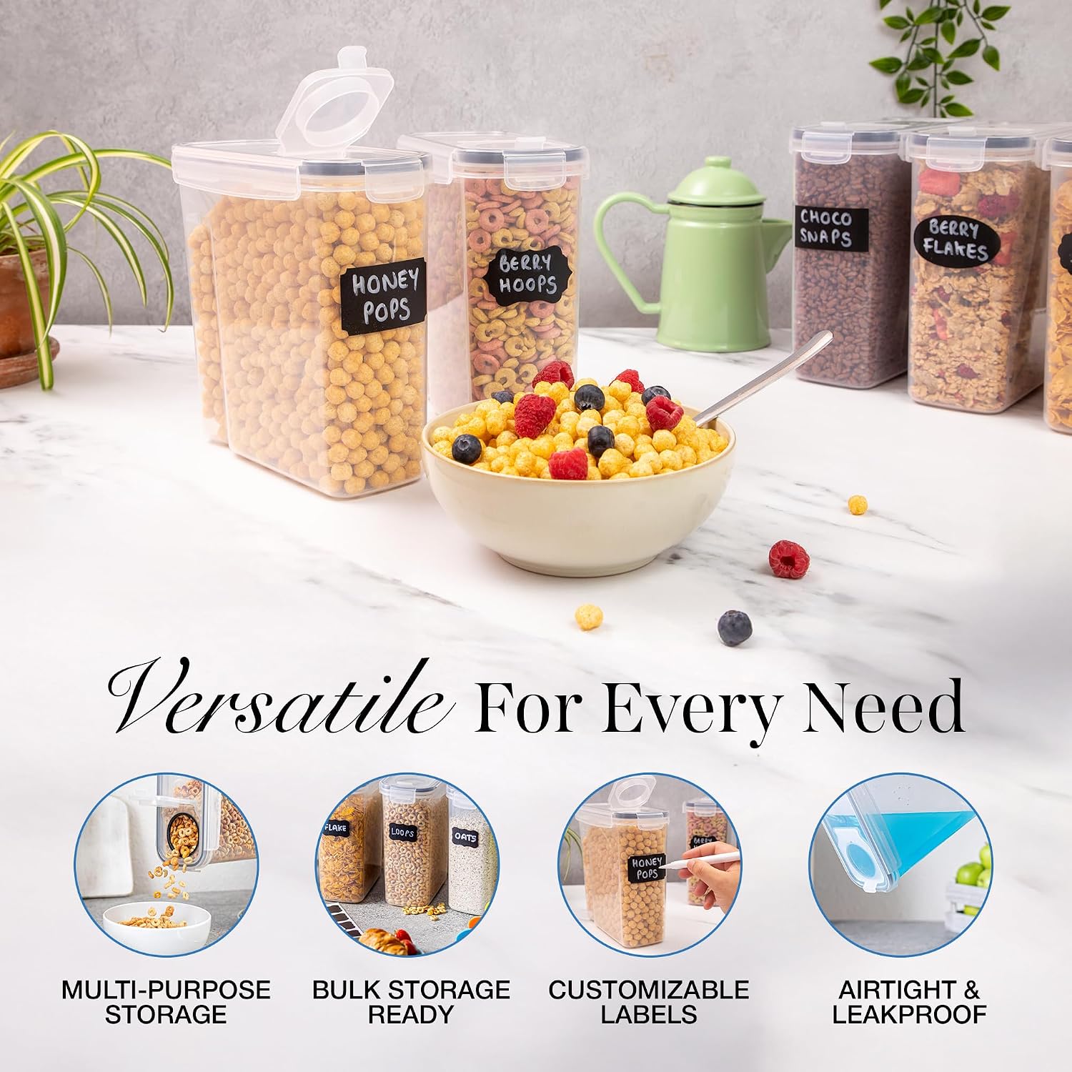 Detalle 2 de nuovva Cereal Storage Containers 4L set
