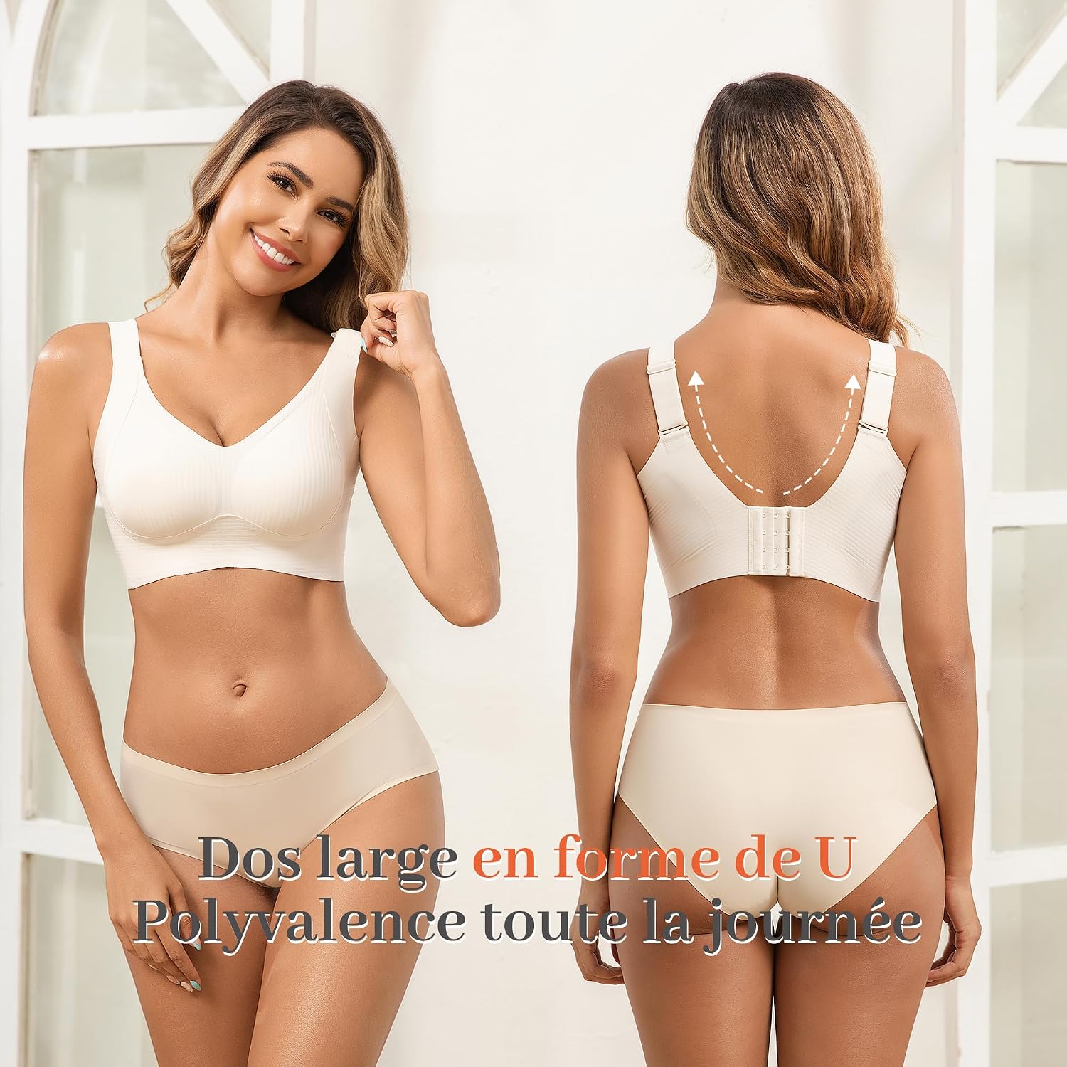 Thumbnail 6 de Fittingirls beha met luchtstroom, groot formaat, naadloos en verstelbaar
