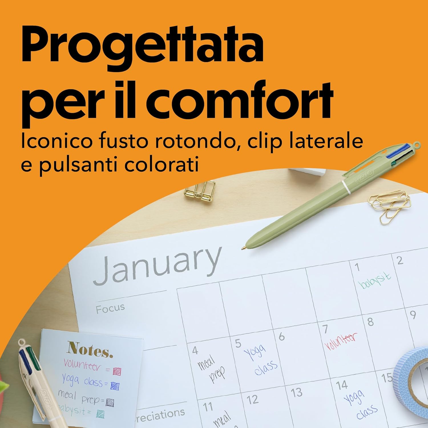 Thumbnail 4 de BIC 4 Colours Mineral Tones – Penne a sfera con punta media da 1 mm, pacco da 5 fusti assortiti