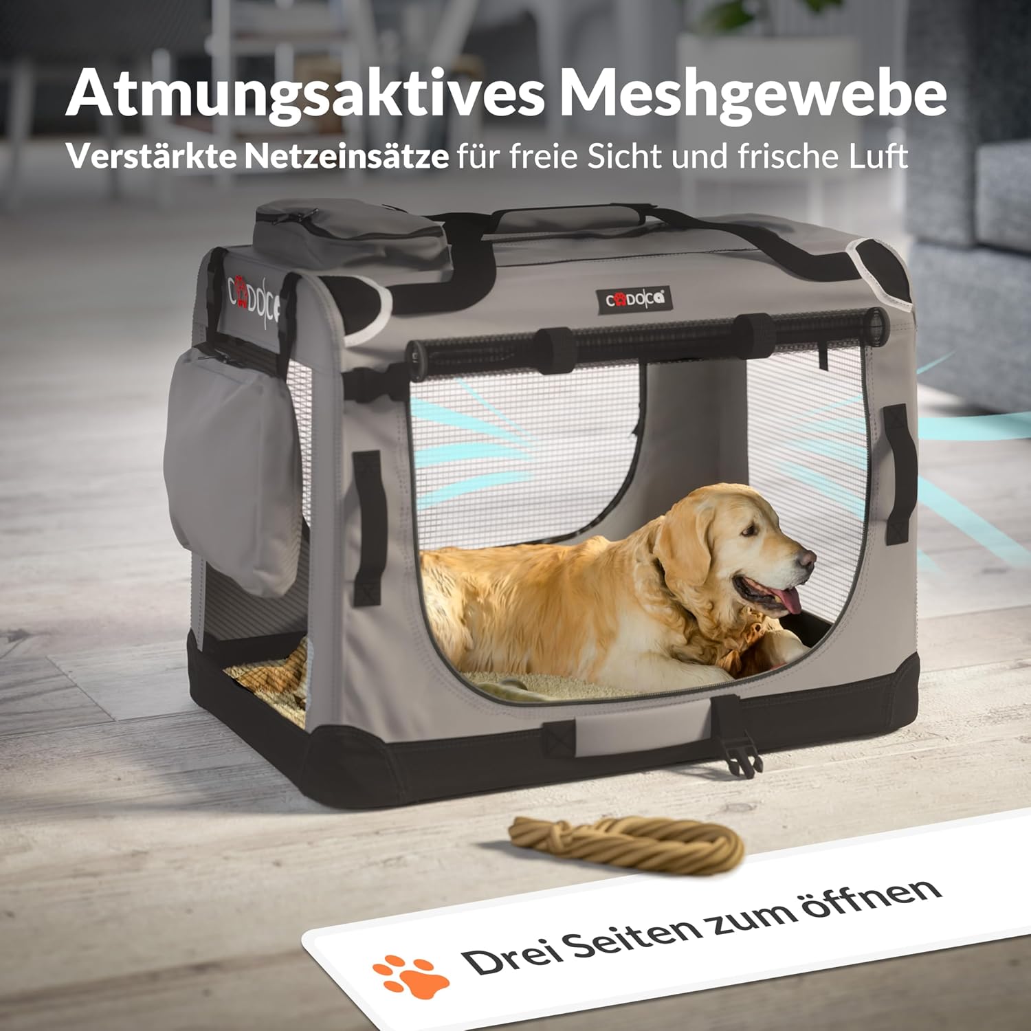 Thumbnail 6 de CADOCAŽ Transportín plegable para mascotas XXXL 101x70x70 cm