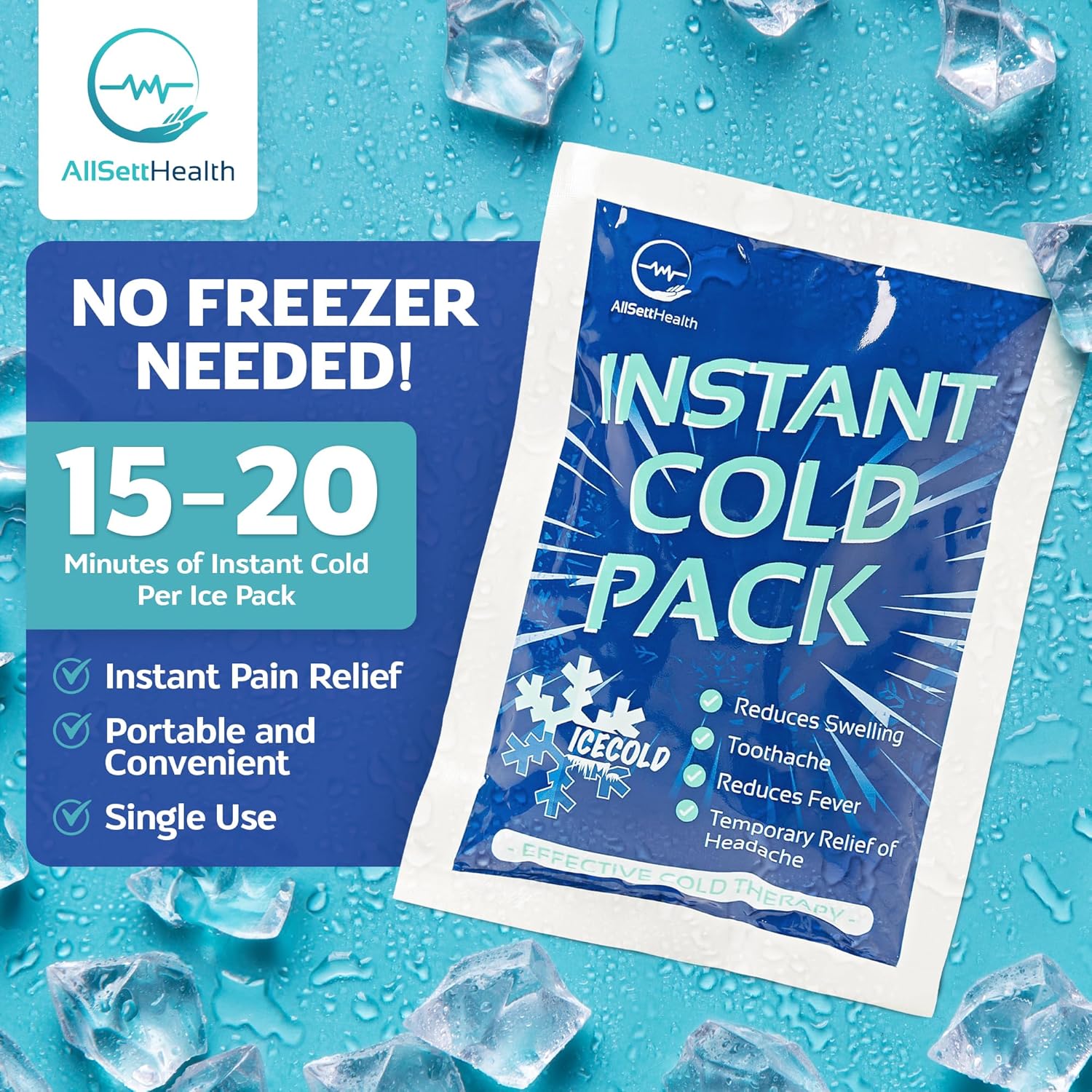 Thumbnail 2 de Instant Ice Pack disposable cold packs (15 x 11.5 cm) – 50 pack for injuries