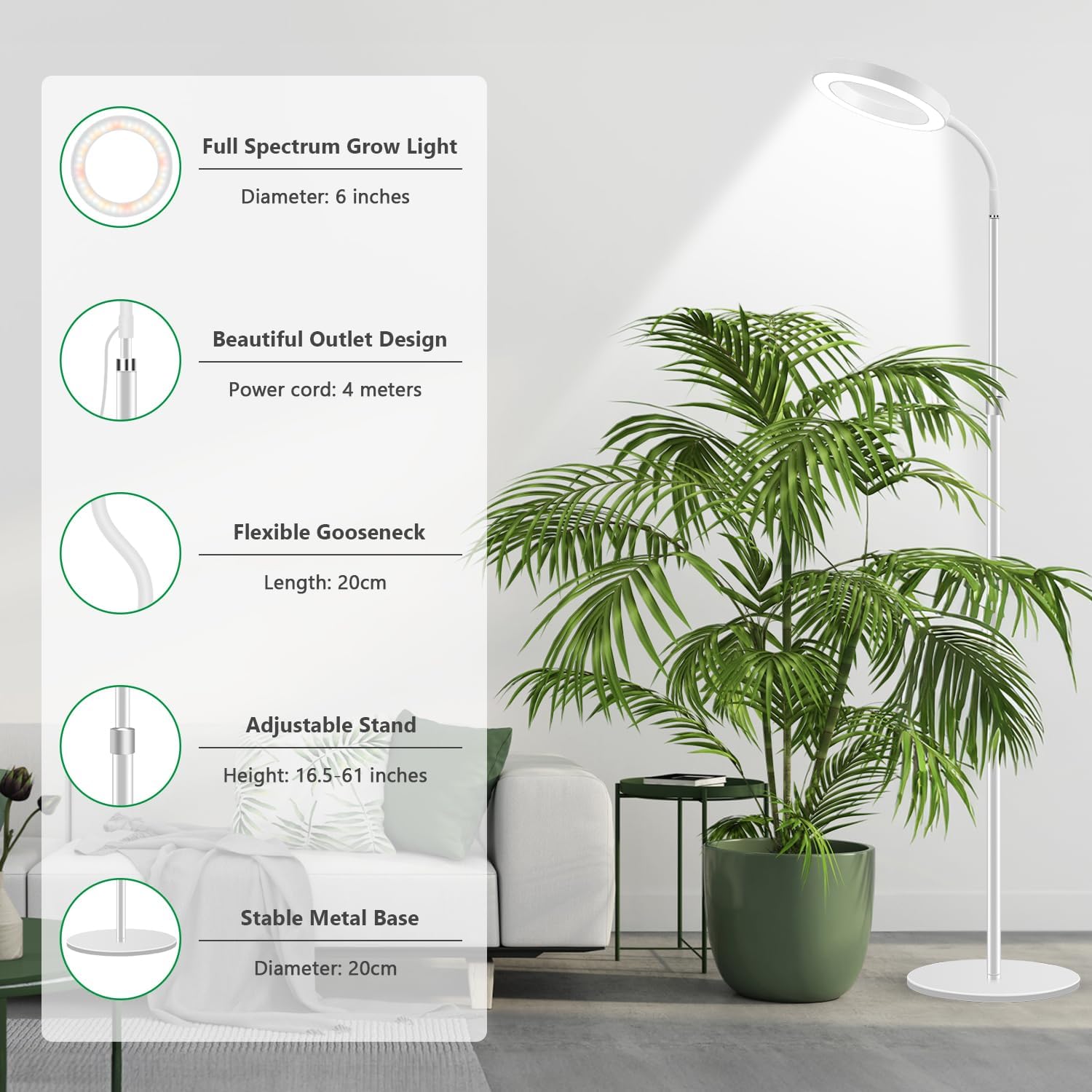Detalle de Aumtrly grow lights, 68 inch floor LED