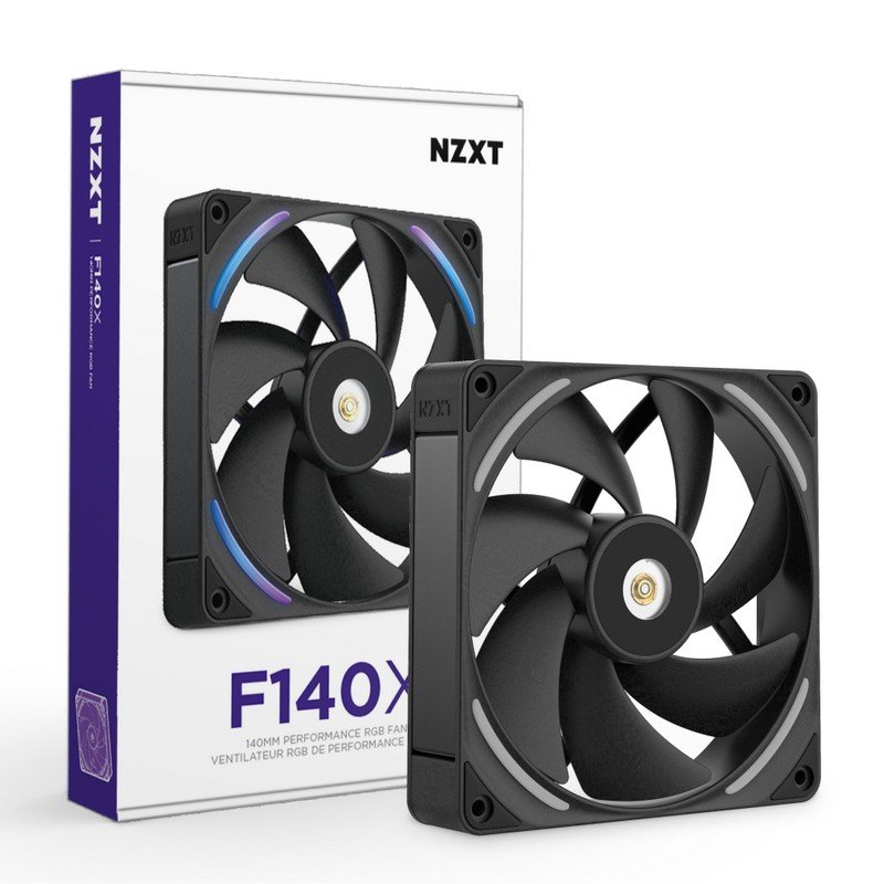 Detalle 2 de NZXT F140X: Ventilador suplementario 140 mm con RGB y rodamiento FDB (2400 RPM)
