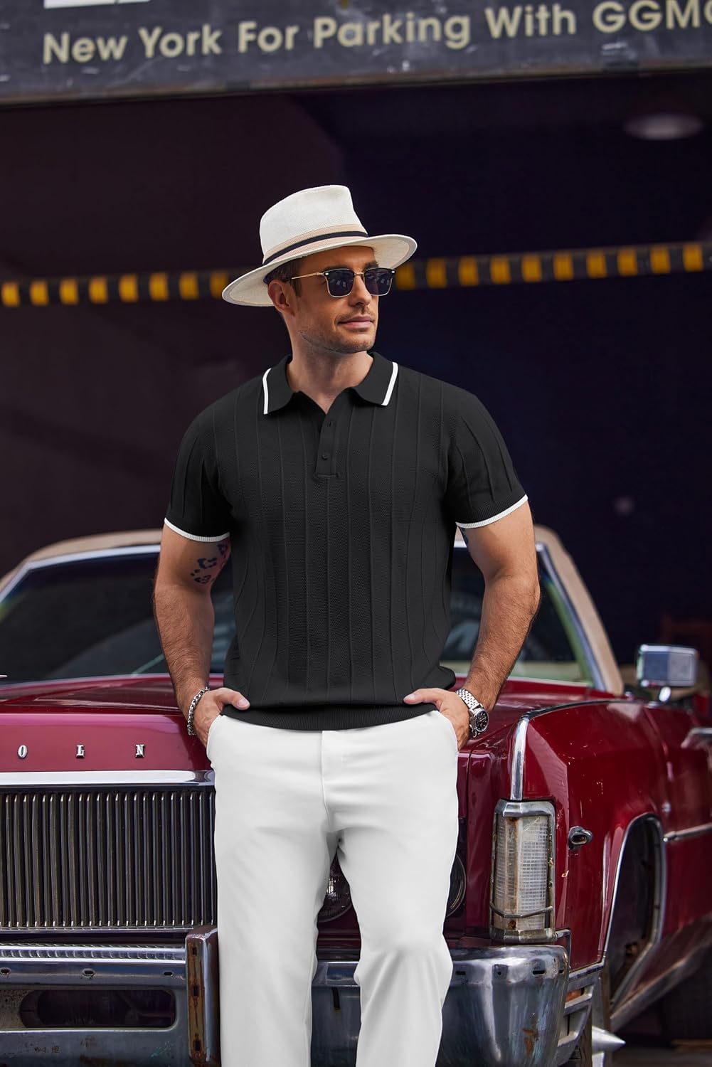 Thumbnail 6 de COOFANDY Men's Knit Polo Shirt