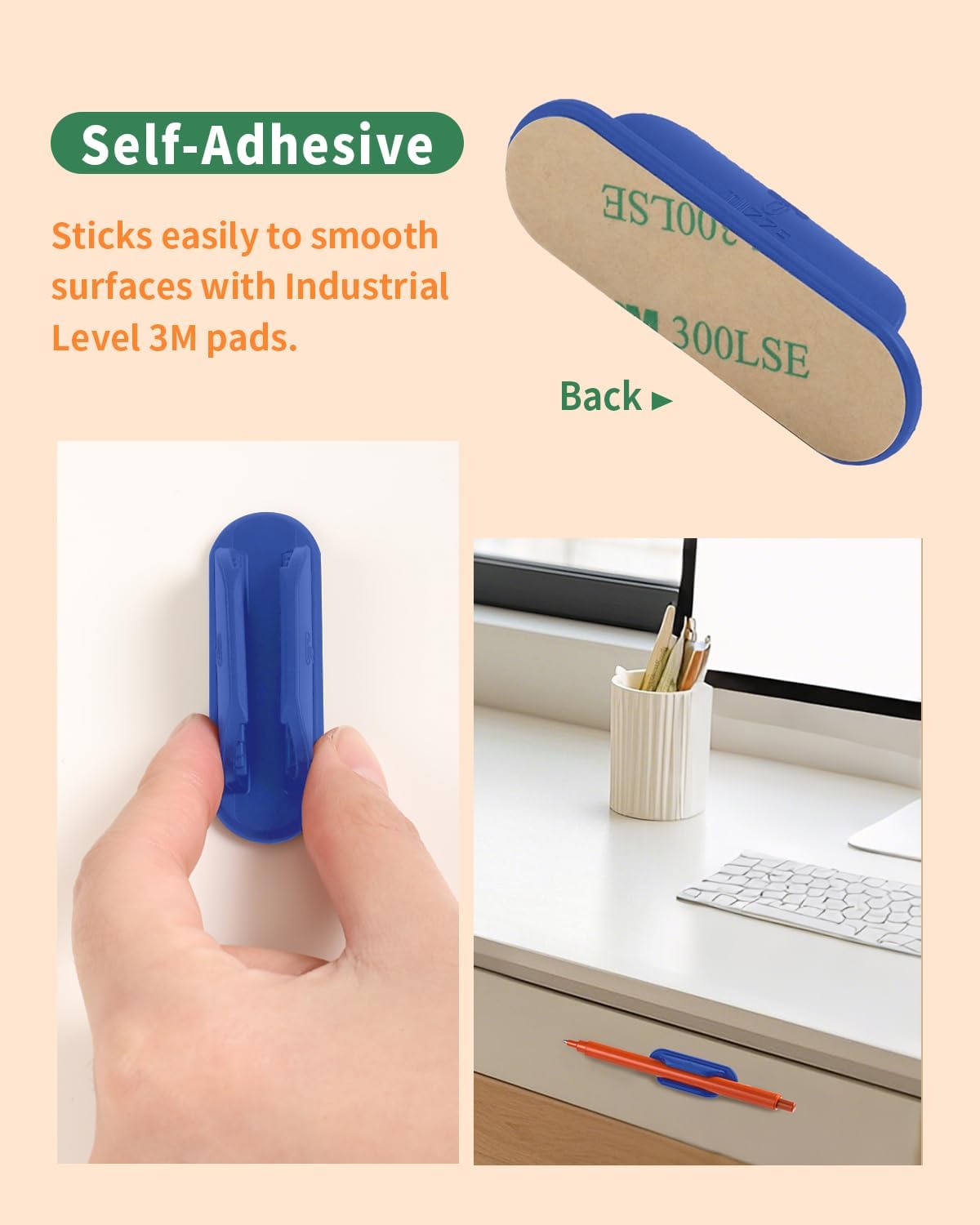 Thumbnail 2 de Tiizze Adhesive Pencil Holders 10-Pack