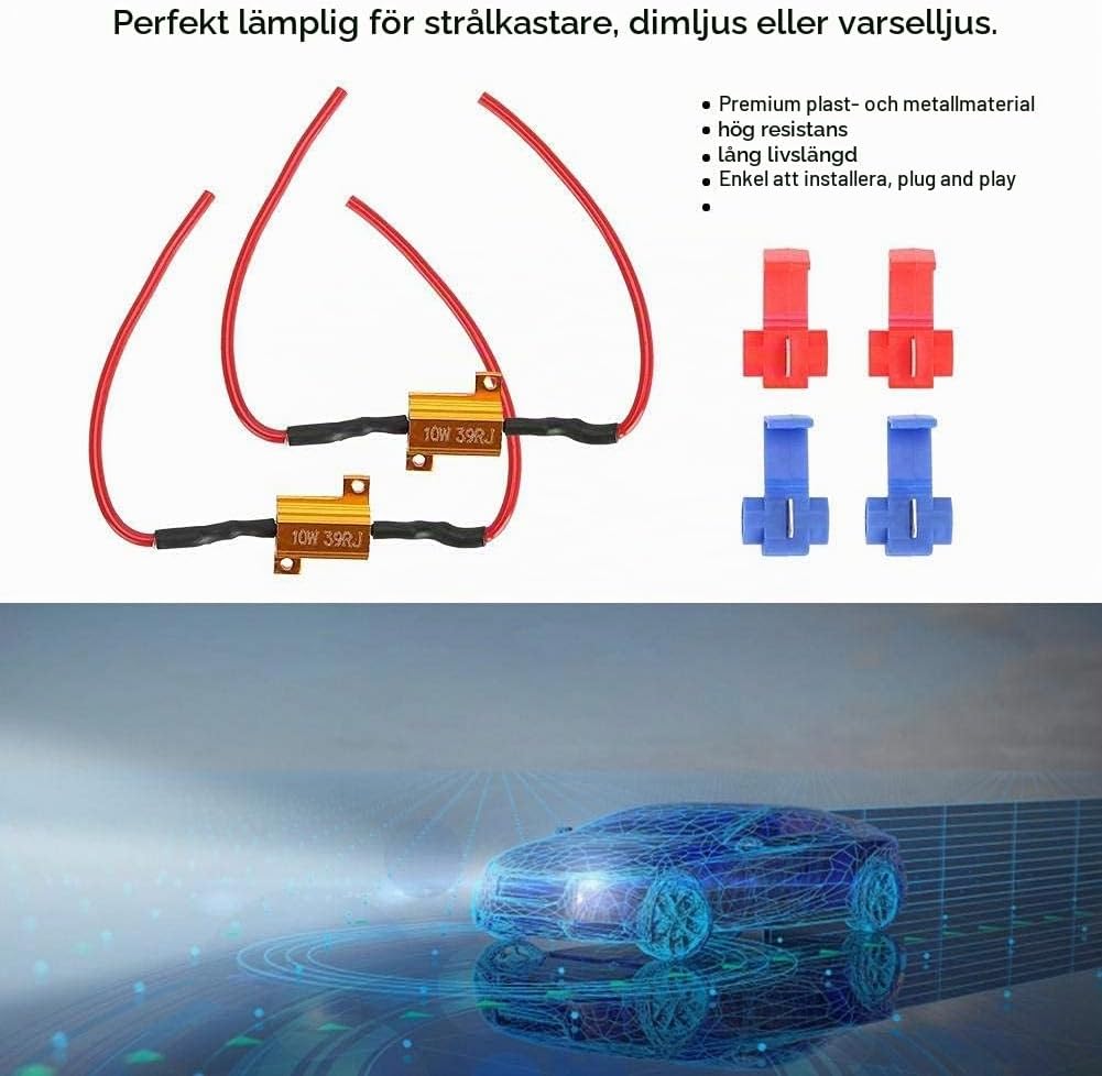Detalle de Yctze T10 LED-avkodare för bil, 10 W, 39 Ω, metall och plast