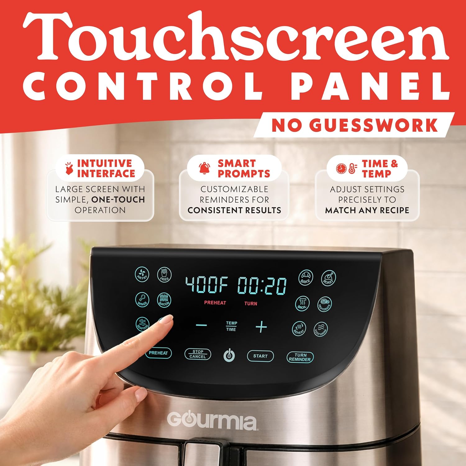 Detalle de Gourmia Air Fryer 8 Qt