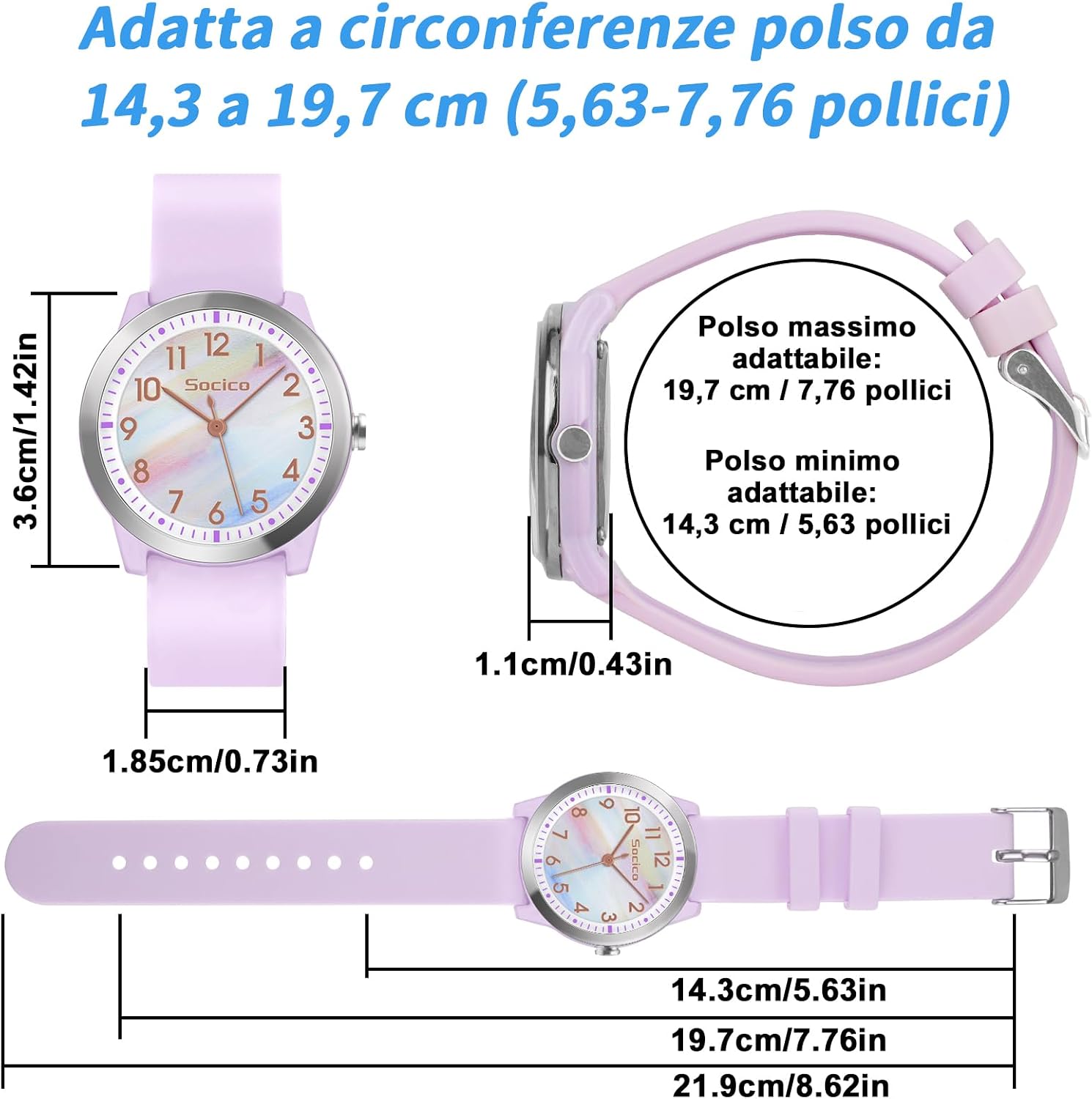 Thumbnail 5 de SOCICO Orologio analogico bambino 50M