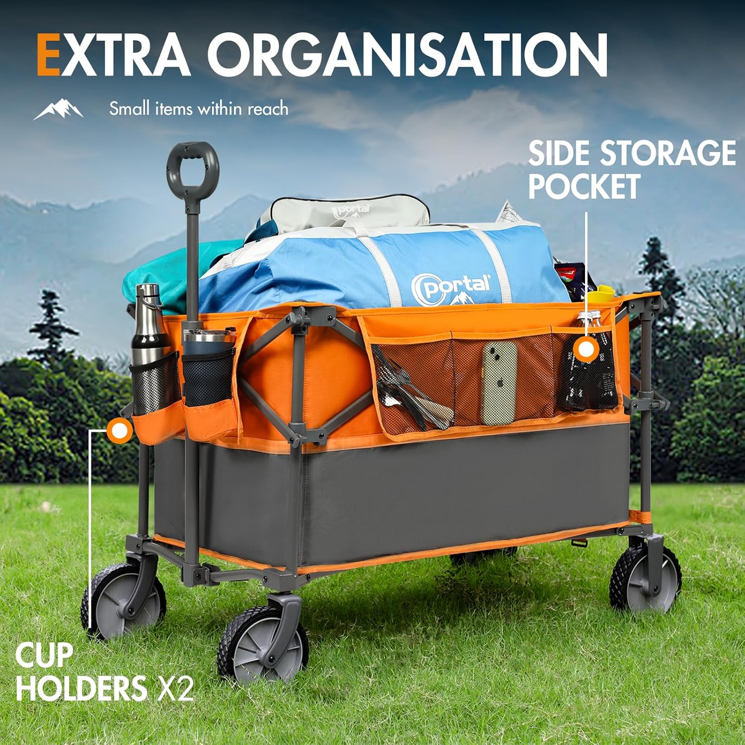 Thumbnail 1 de PORTAL XL Deeper Festival Trolley on Wheels 300L folding camping cart with large capacity pockets