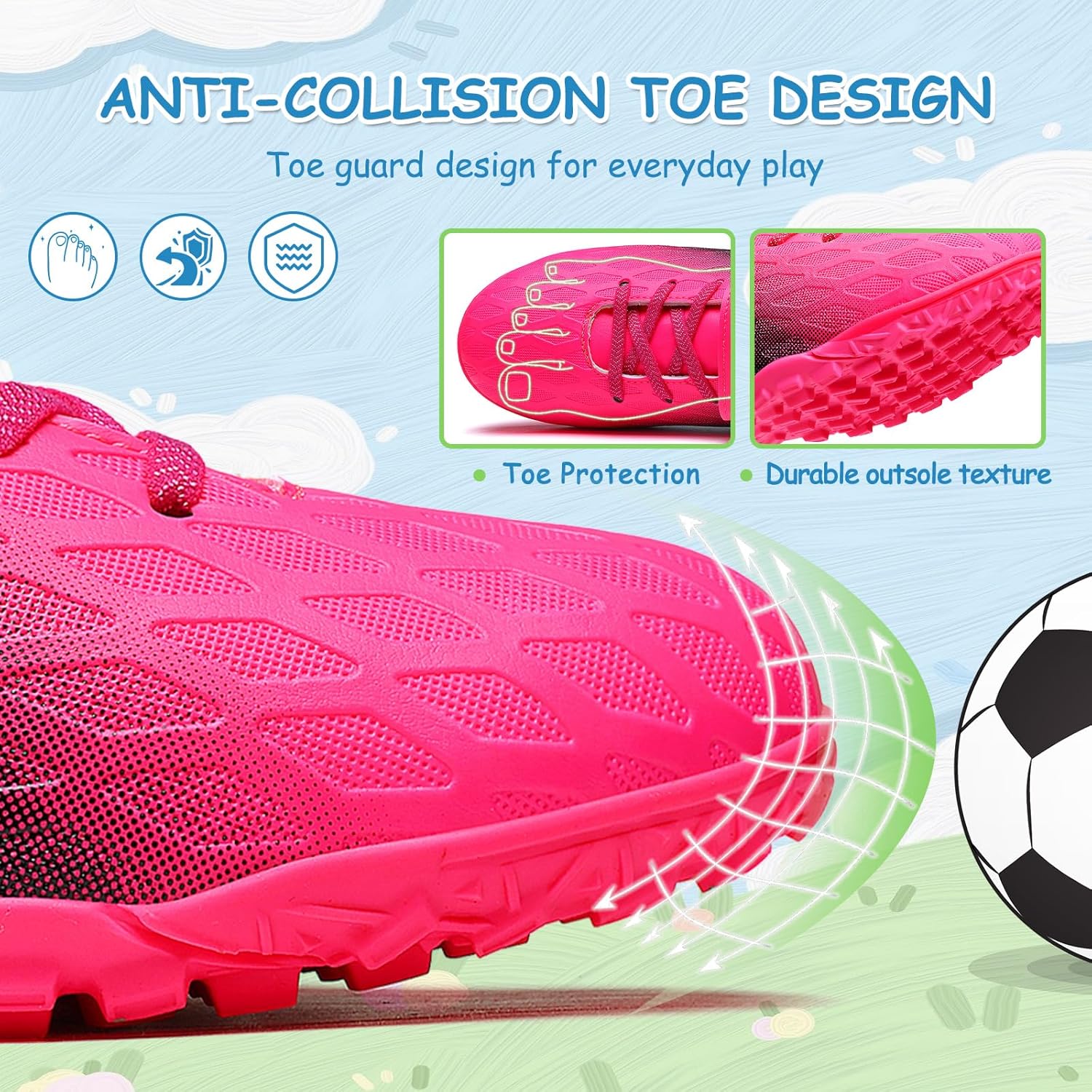 Thumbnail 2 de Kids Football Boots: Unisex Turf and Multi-Surface Trainers for Younger Players