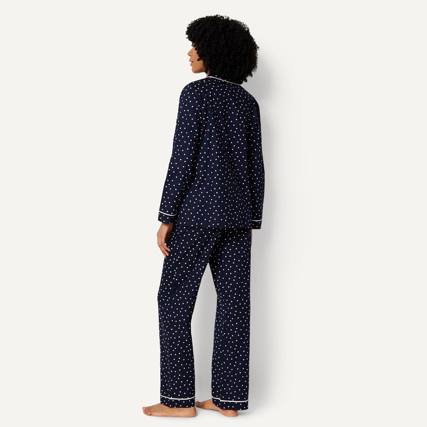 Detalle de Amazon Essentials Women's Cotton Stretch Poplin Pajama Set (Long Sleeve)