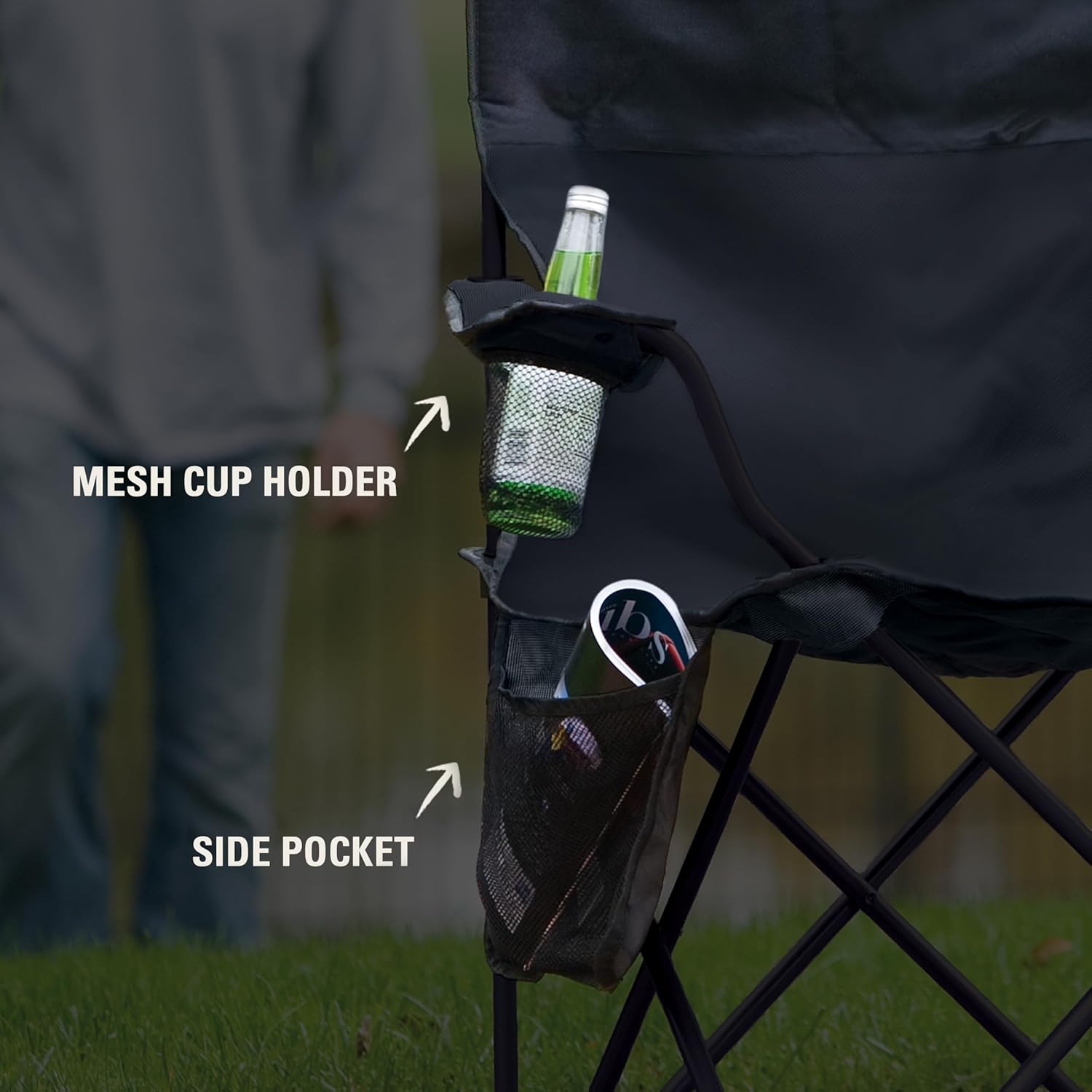 Thumbnail 6 de Coleman Portable Camping Chair with 4-Can Cooler, Cushioned Seat & Back