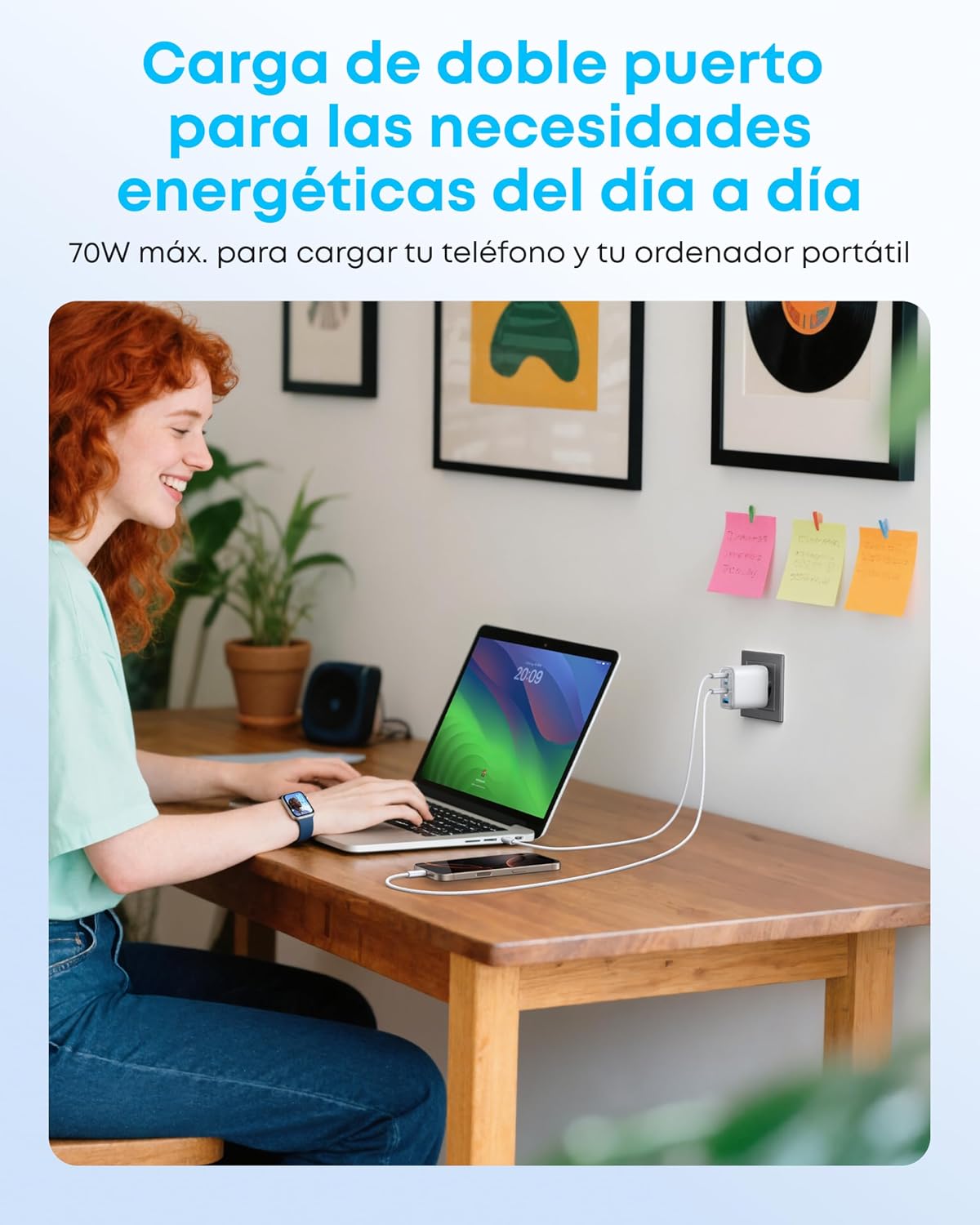Detalle de Anker Zolo 70W Cargador USB 4 puertos