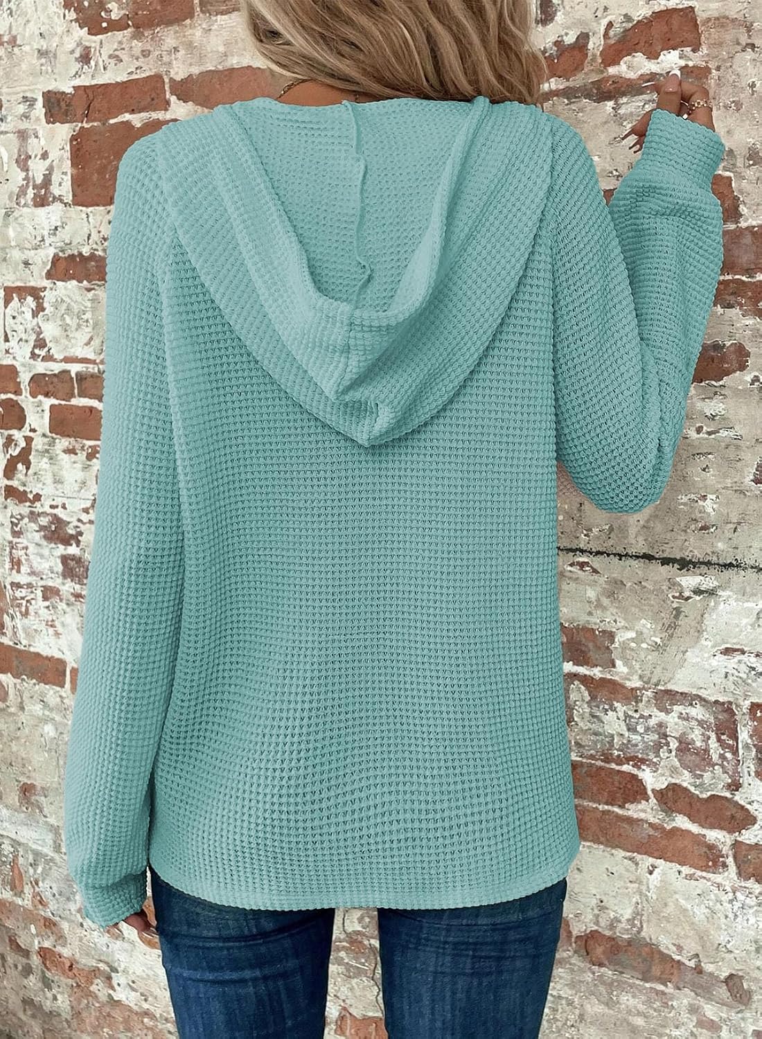 Detalle de Dokotoo Women's Waffle-Knit Hoodie