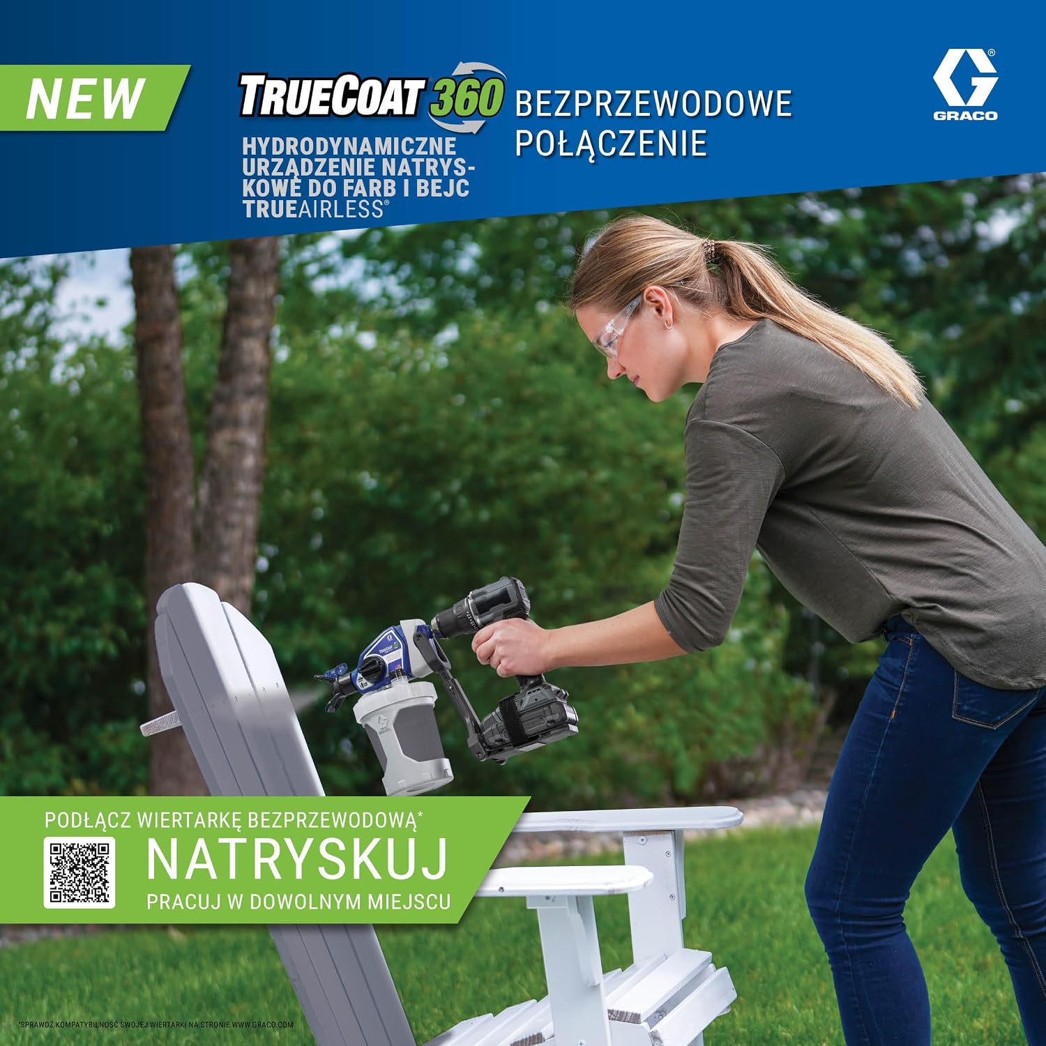 Detalle 2 de Graco TrueCoat 360 26D361 – natryskiwacz do farby na wiertarkę z FlexLiner