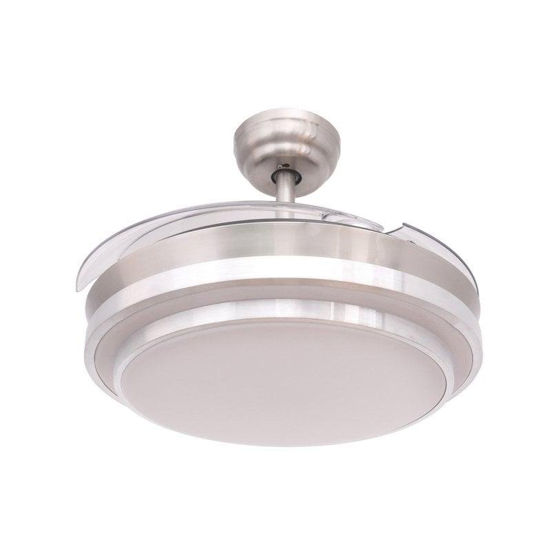 Detalle 1 de Ventilador de Techo con Luz FM Calefacción VT-SENZA PLUS 36W 107 cm — DC, aspas retráctiles y mando a distancia