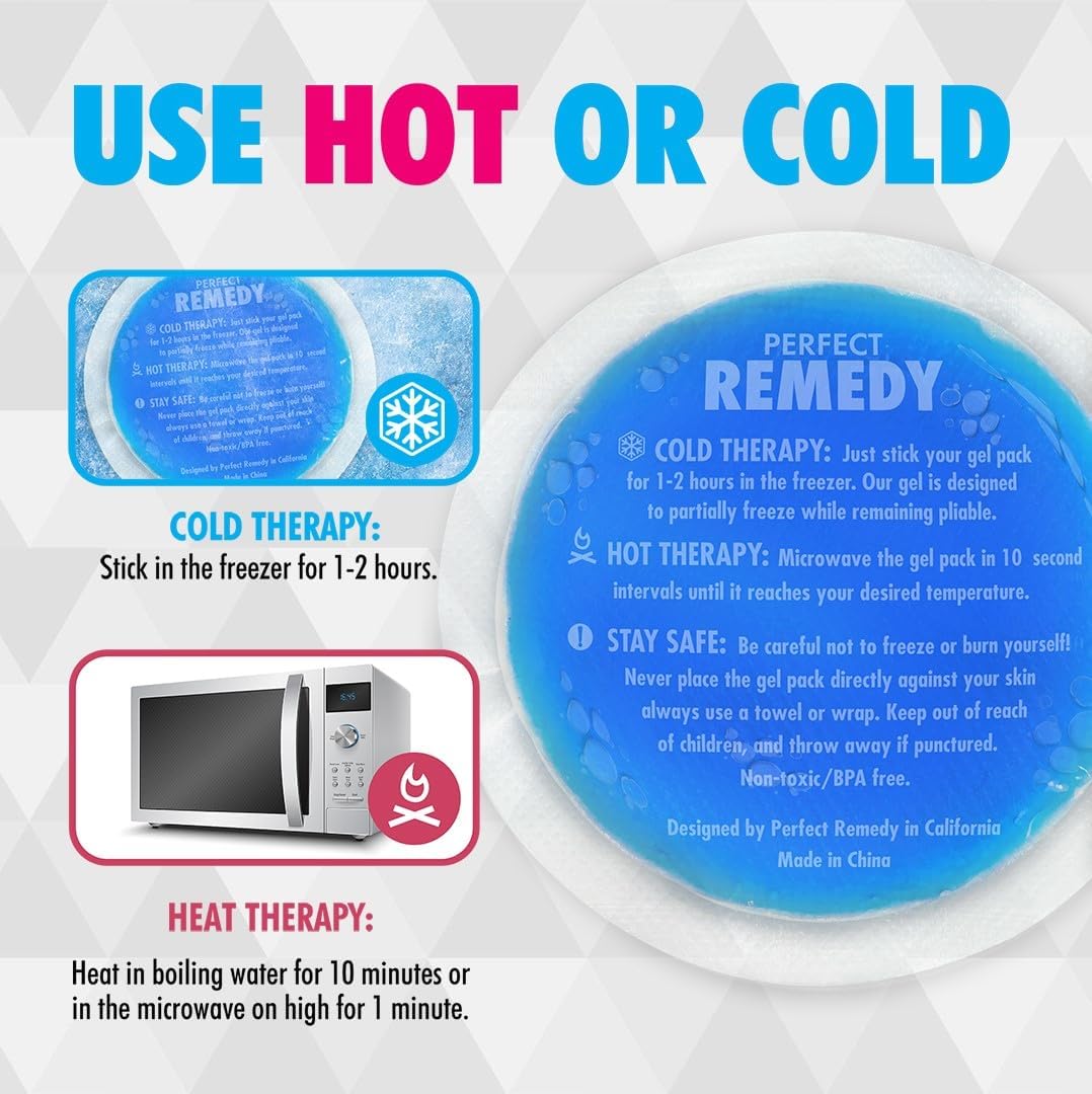 Detalle 1 de Perfect Remedy Round Gel Ice Pack (5 Pack, Blue) for Hot & Cold Compress