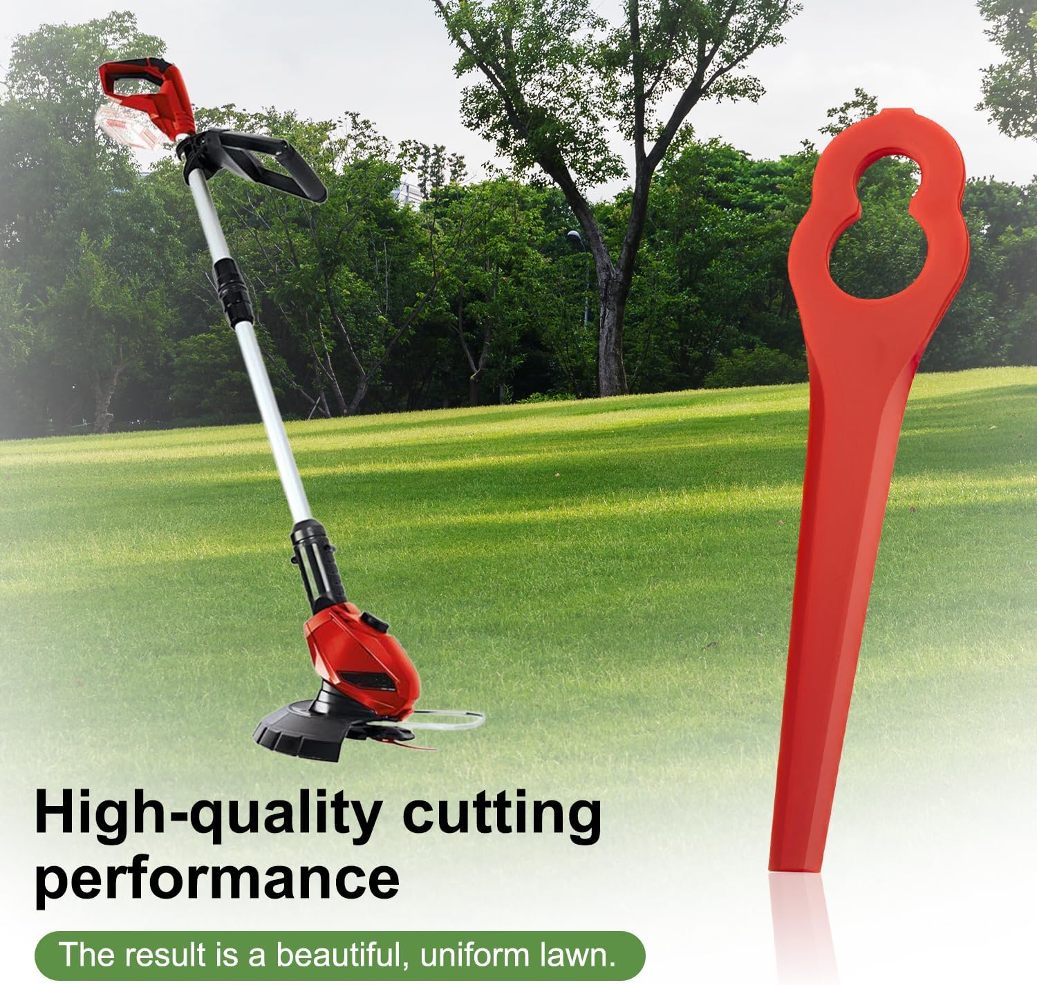 Detalle de Pack of 100 PA6 nylon blade set for Einhell cordless lawn trimmer accessories