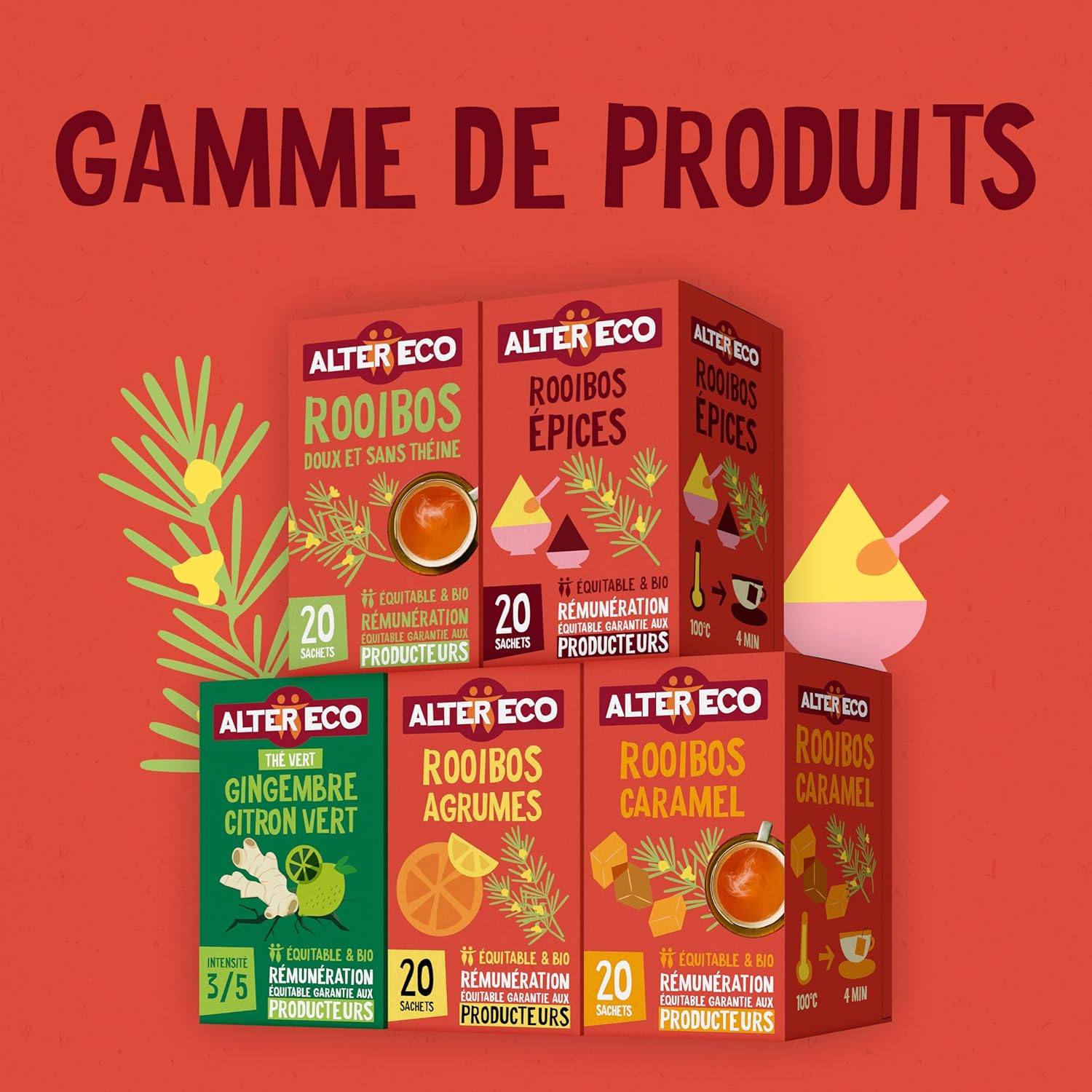 Thumbnail 6 de ALTER ECO Infusion Rooibos Épices — Lot de 6 boîtes de 20 sachets bio et équitable