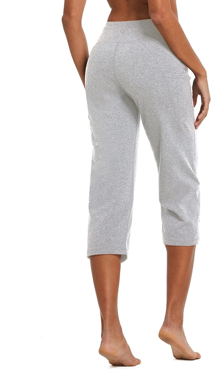 Detalle de Baleaf Women's 21" Capri Pants with Pockets, High Waist—Tummy Control Yoga Leggings for Summer Workout