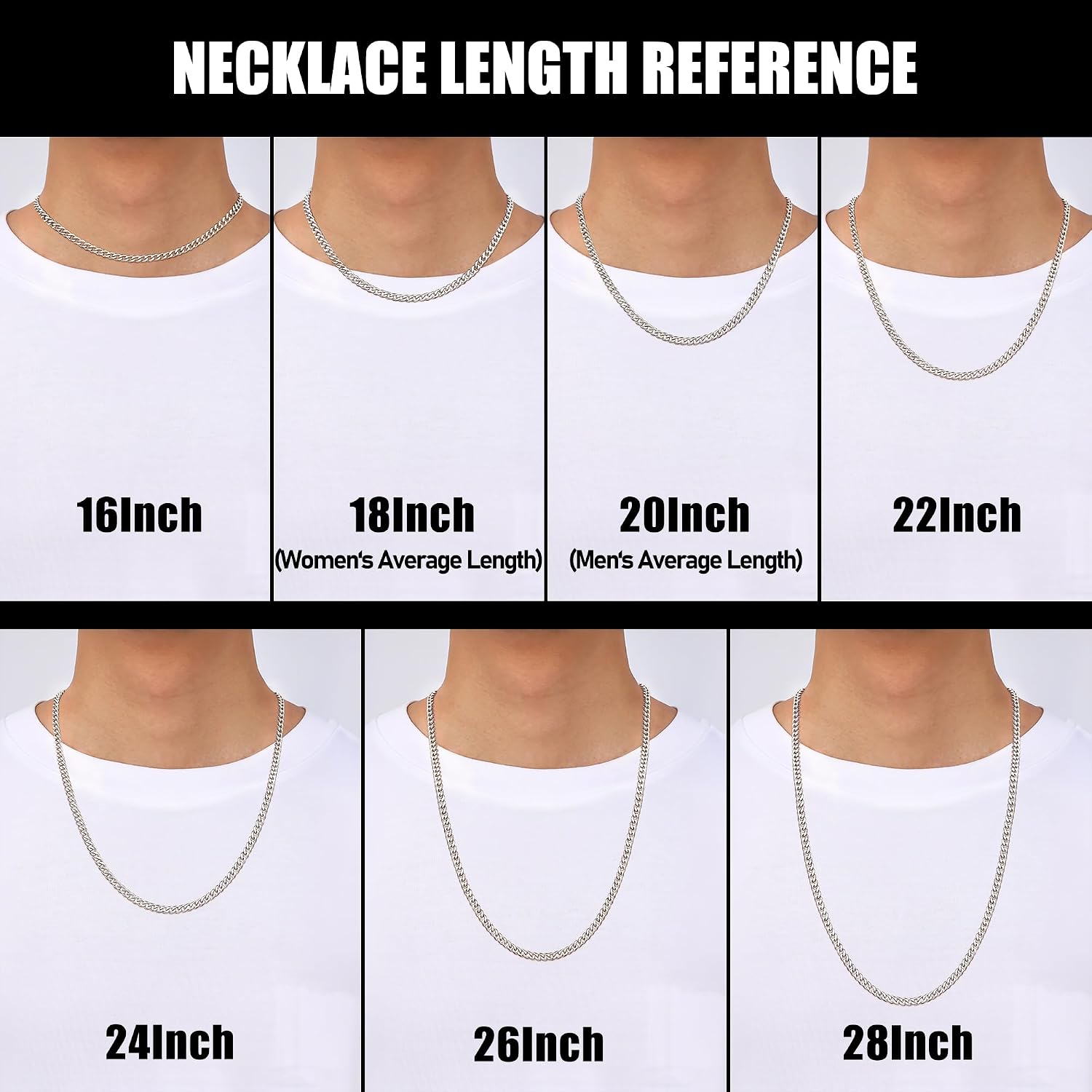 Detalle de Fiusem Cuban Link Chain 3.5mm for Men