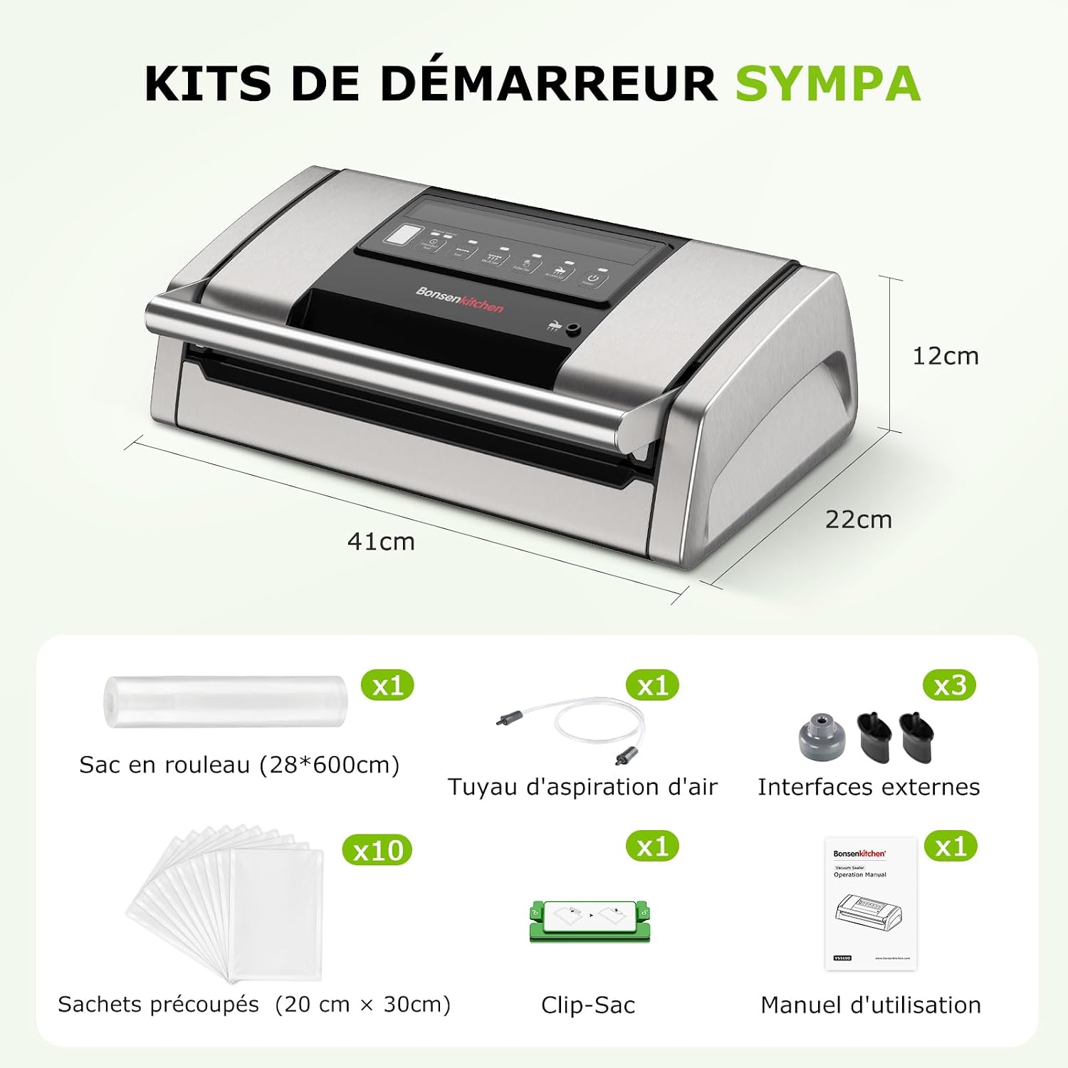 Thumbnail 6 de Bonsenkitchen VS5100 sous vide, 15 L/min