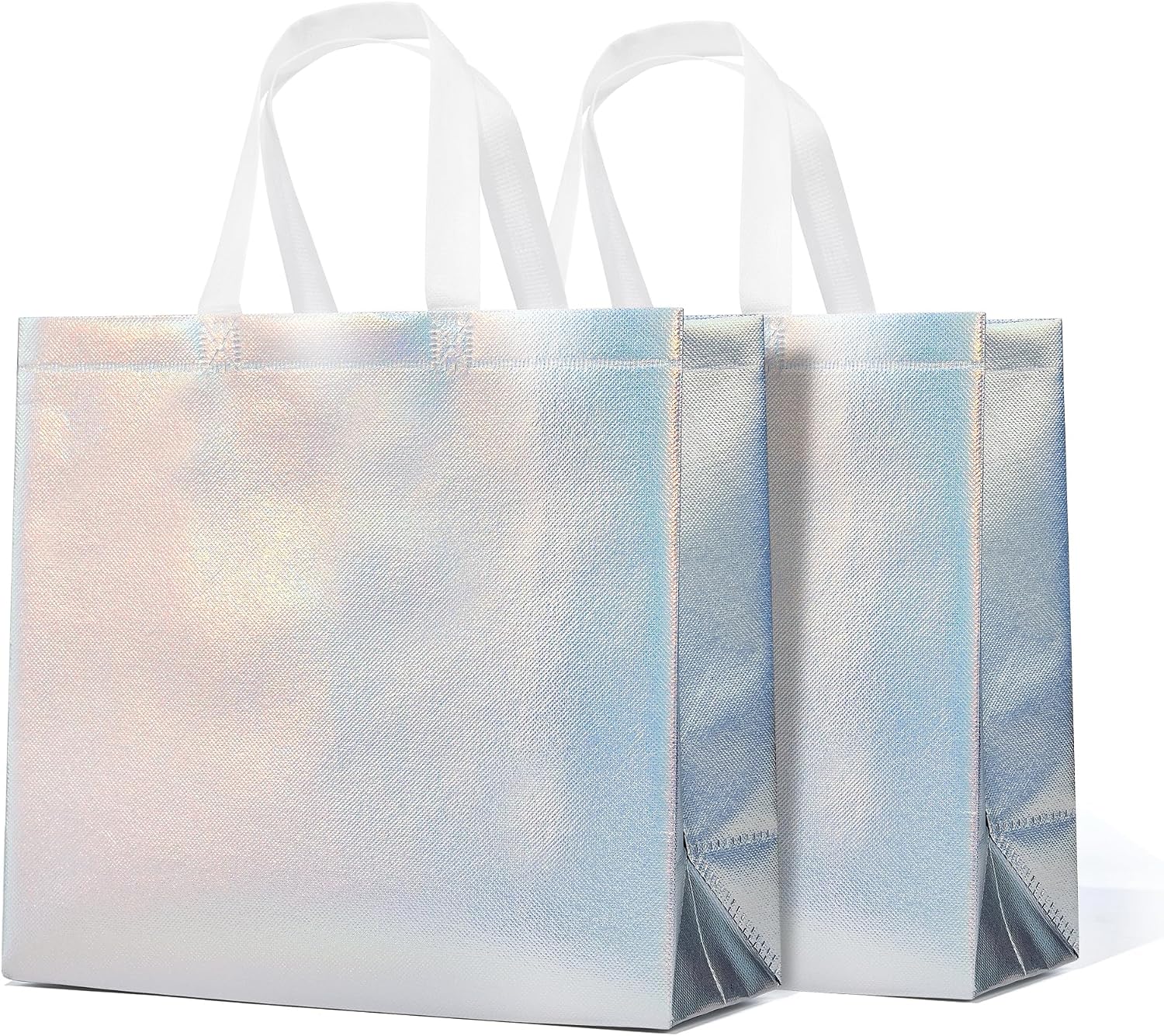 Thumbnail 6 de RACETOP 15-Piece Iridescent Glossy Gift Bags, Medium (8x4x10) with Handles – Reusable Holographic Party Essentials