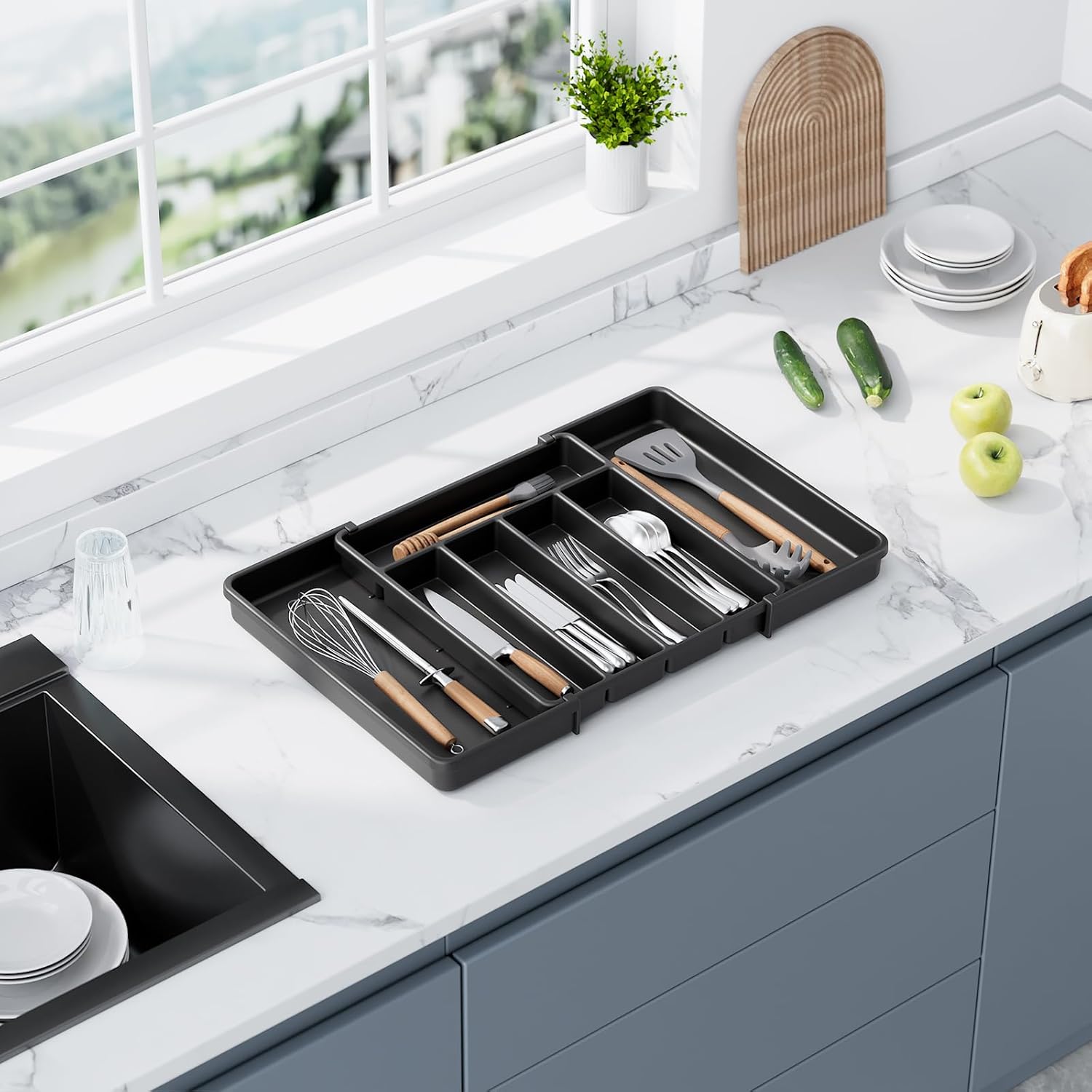 Thumbnail 1 de Aujen Cutlery Drawer Organiser 34 cm – Adjustable Kitchen Utensil organiser 🍽️